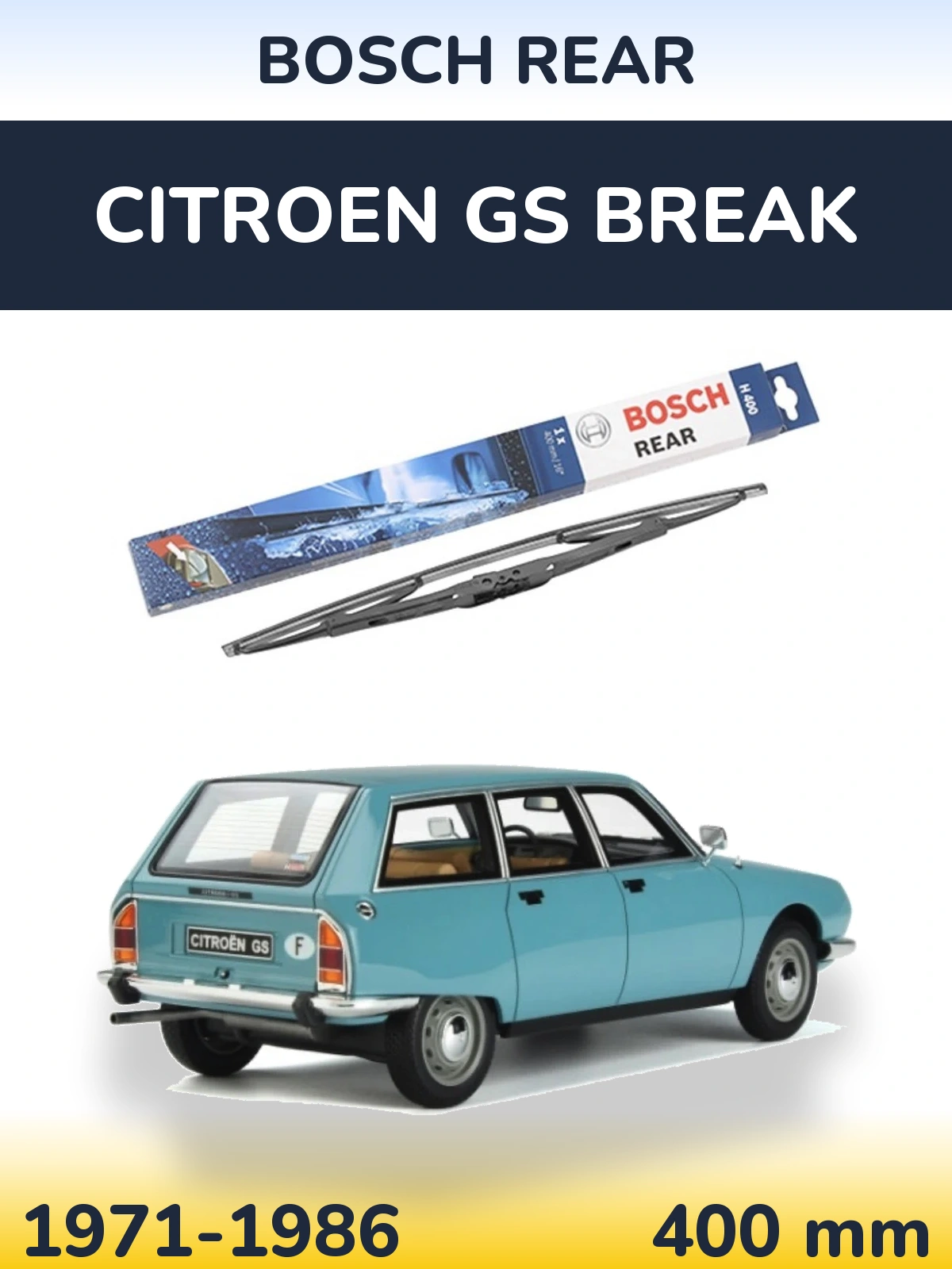 Задний дворник BOSCH Rear 400 мм для Citroen GS Break 1971-1986