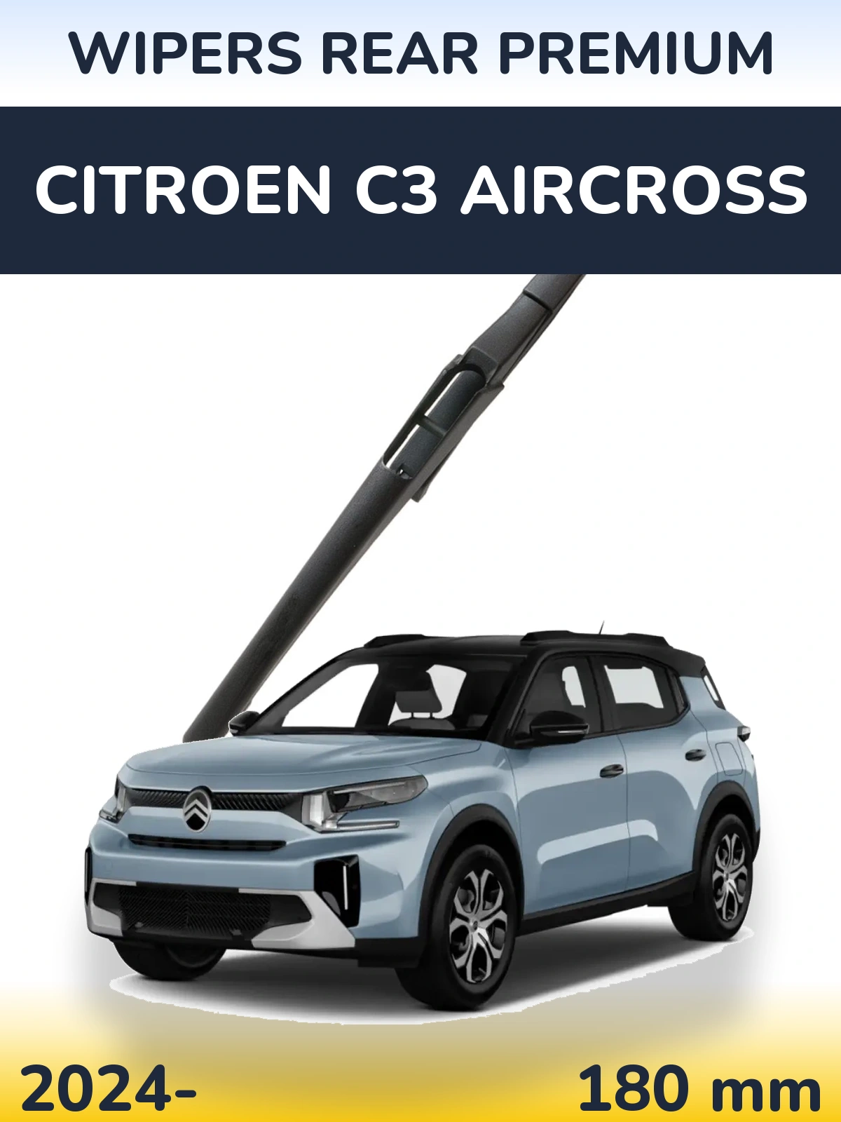 Rear wiper blade WIPERS REAR PREMIUM 180 mm for Citroen C3 Aircross 2024-2026