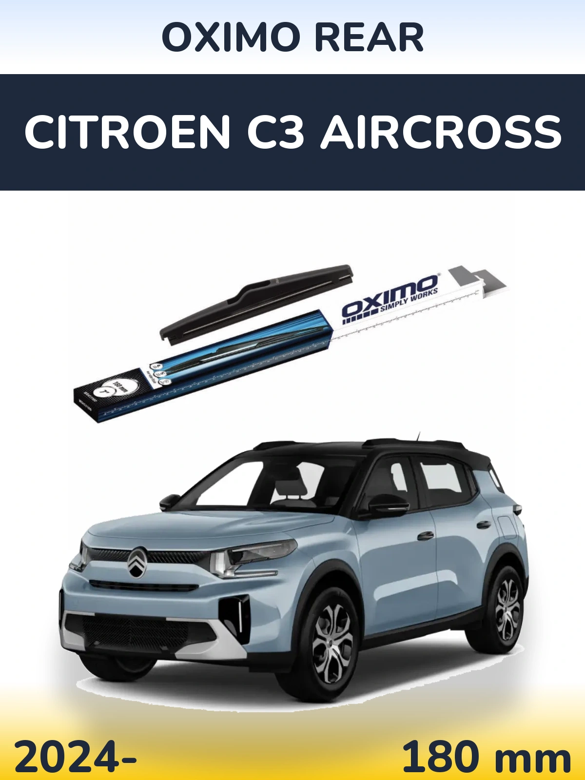 Rear wiper blade Oximo Rear 180 mm for Citroen C3 Aircross 2024-2026