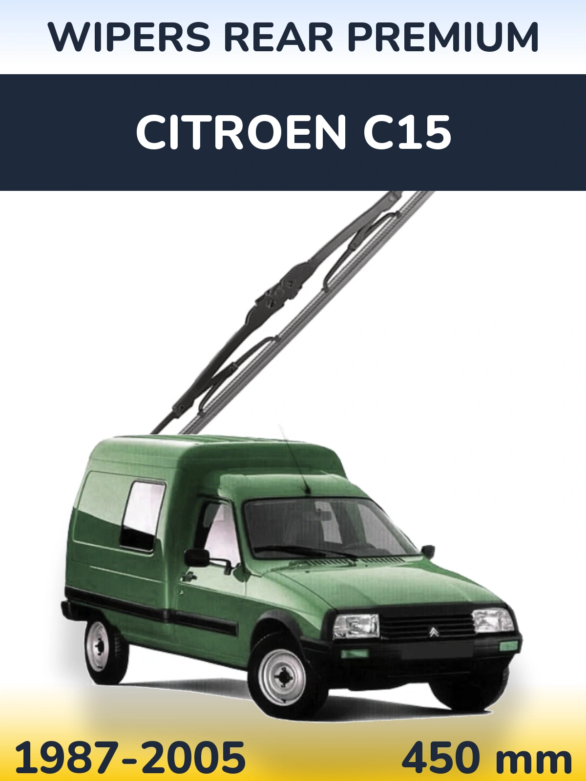 Задний дворник WIPERS REAR PREMIUM 450 мм для Citroen C15 1987-2005