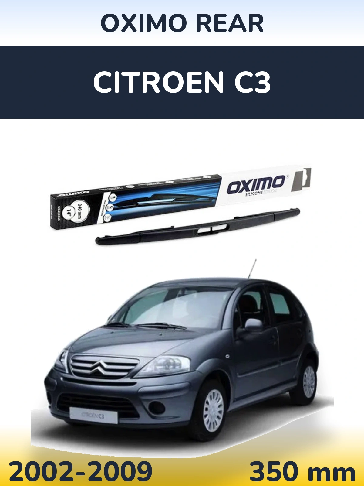 Rear wiper blade Oximo Rear 350 mm for Citroen C3 2002-2009