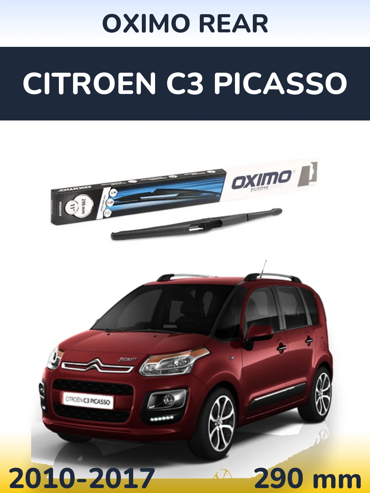 Rear wiper blade Oximo Rear 290 mm for Citroen C3 Picasso 2010-2017