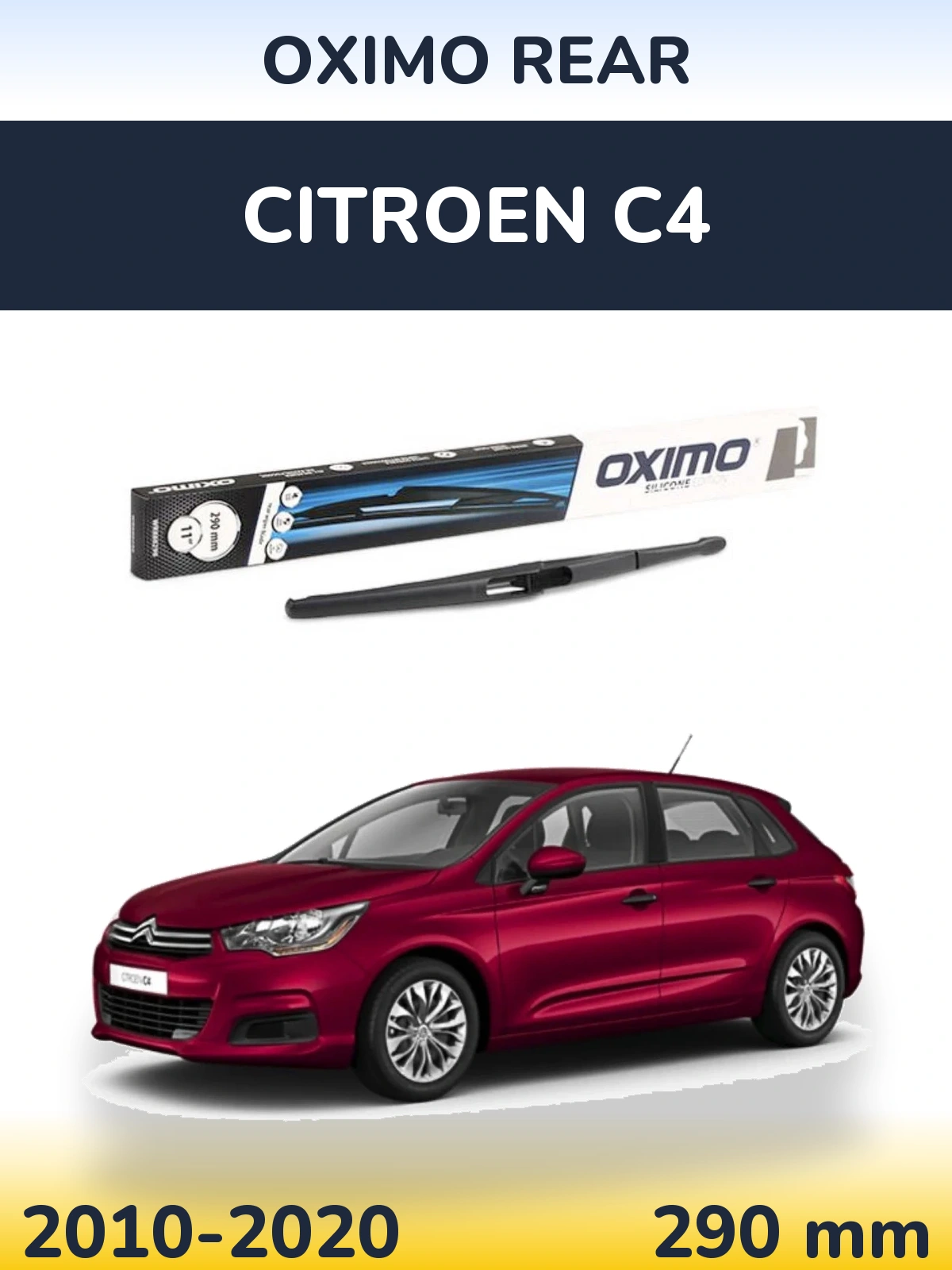 Rear wiper blade Oximo Rear 290 mm for Citroen C4 2010-2020