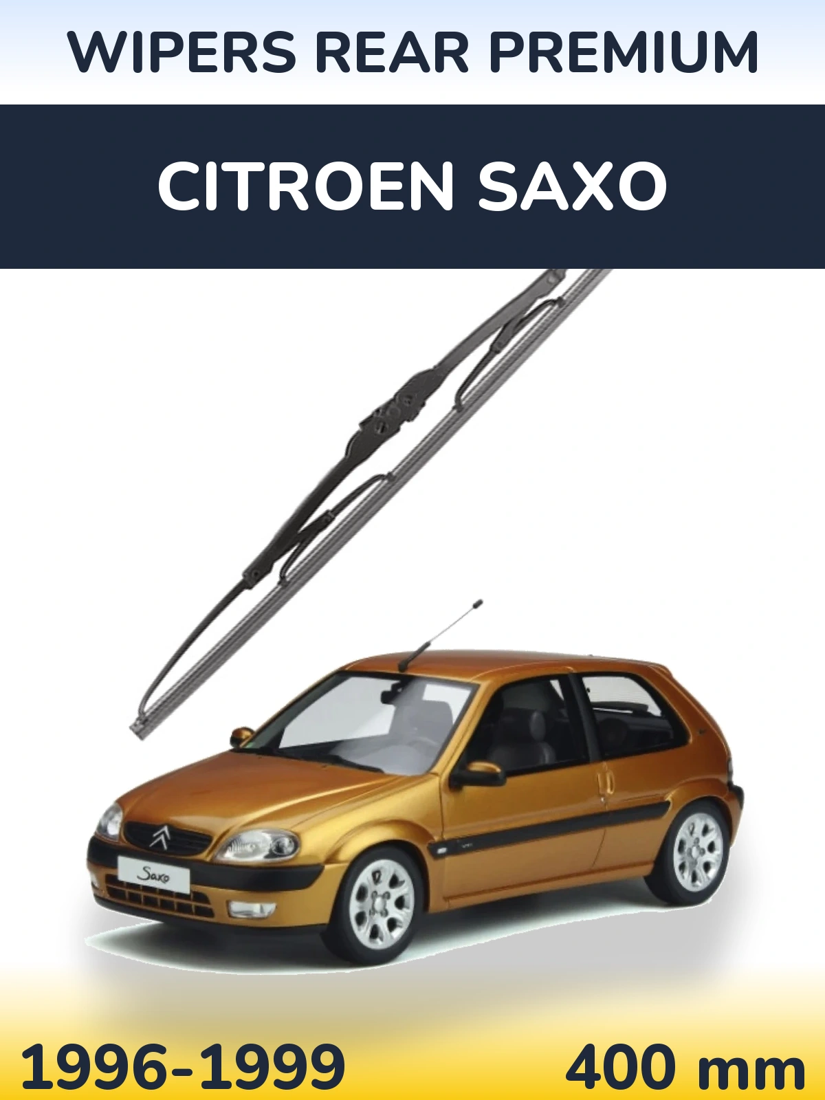 Rear wiper blade WIPERS REAR PREMIUM 400 mm for Citroen Saxo 1996-1999