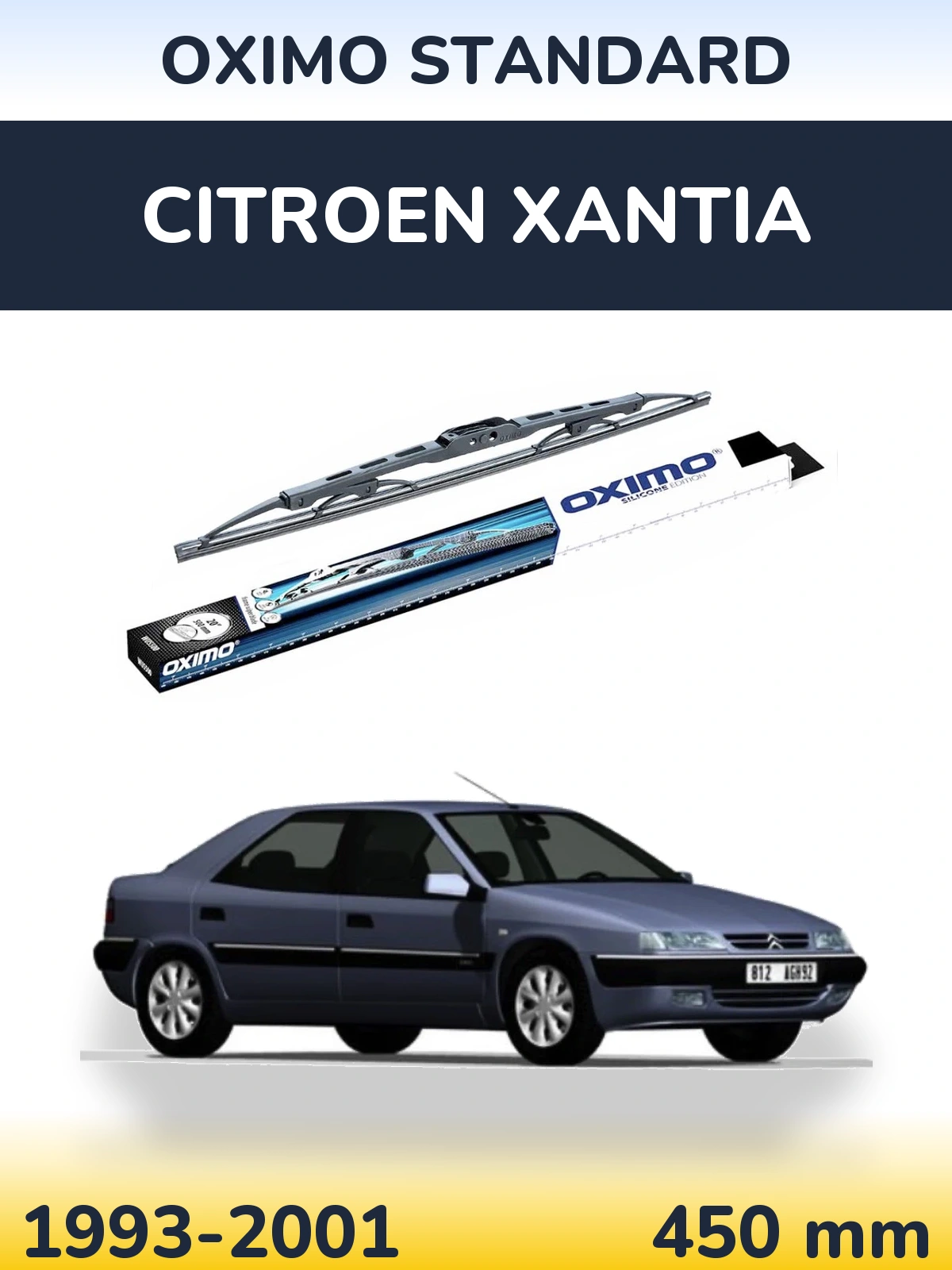 Rear wiper blade Oximo Standard 450 mm for Citroen Xantia 1993-2001