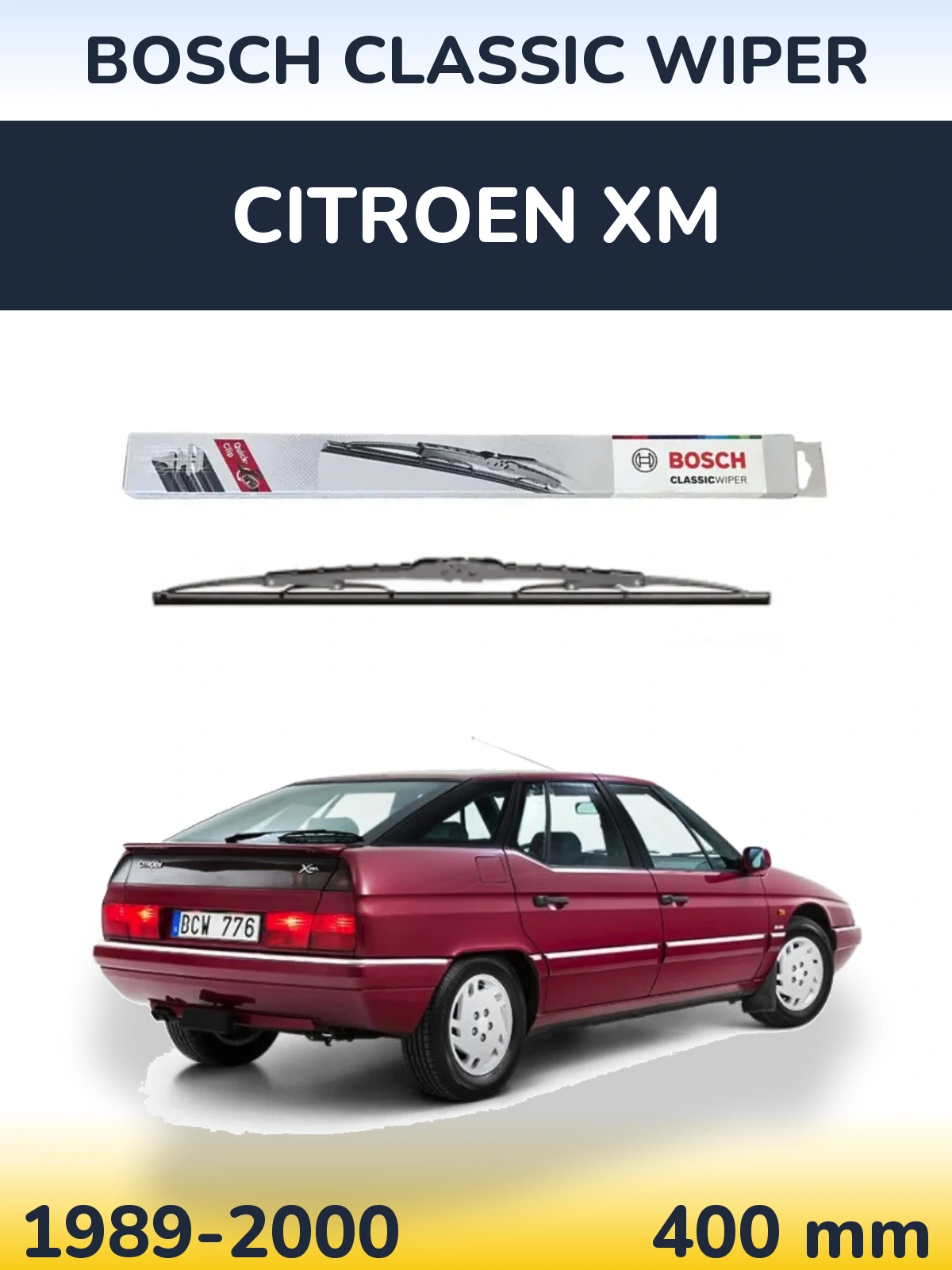 Задня щітка BOSCH Classic Wiper 400 мм для Citroen XM 1989-2000