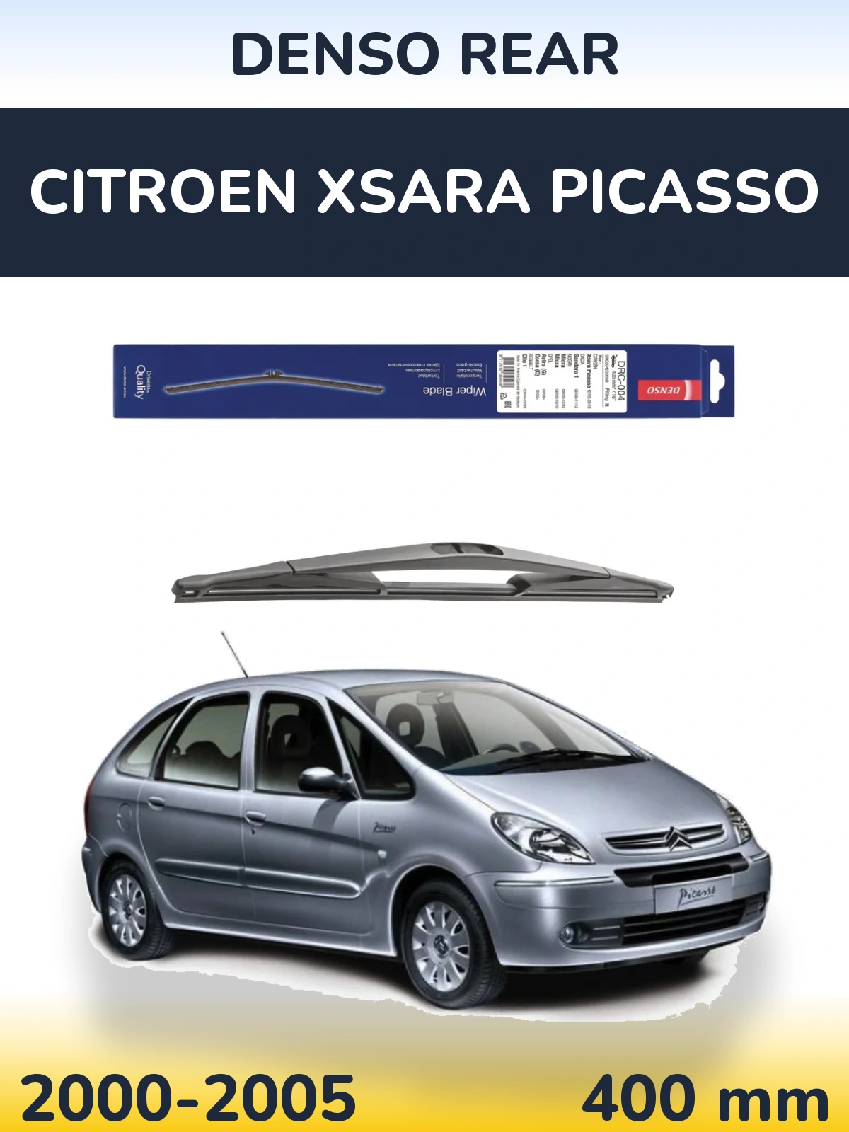 Rear wiper blade Denso Rear 400 mm for Citroen Xsara Picasso 2000-2005