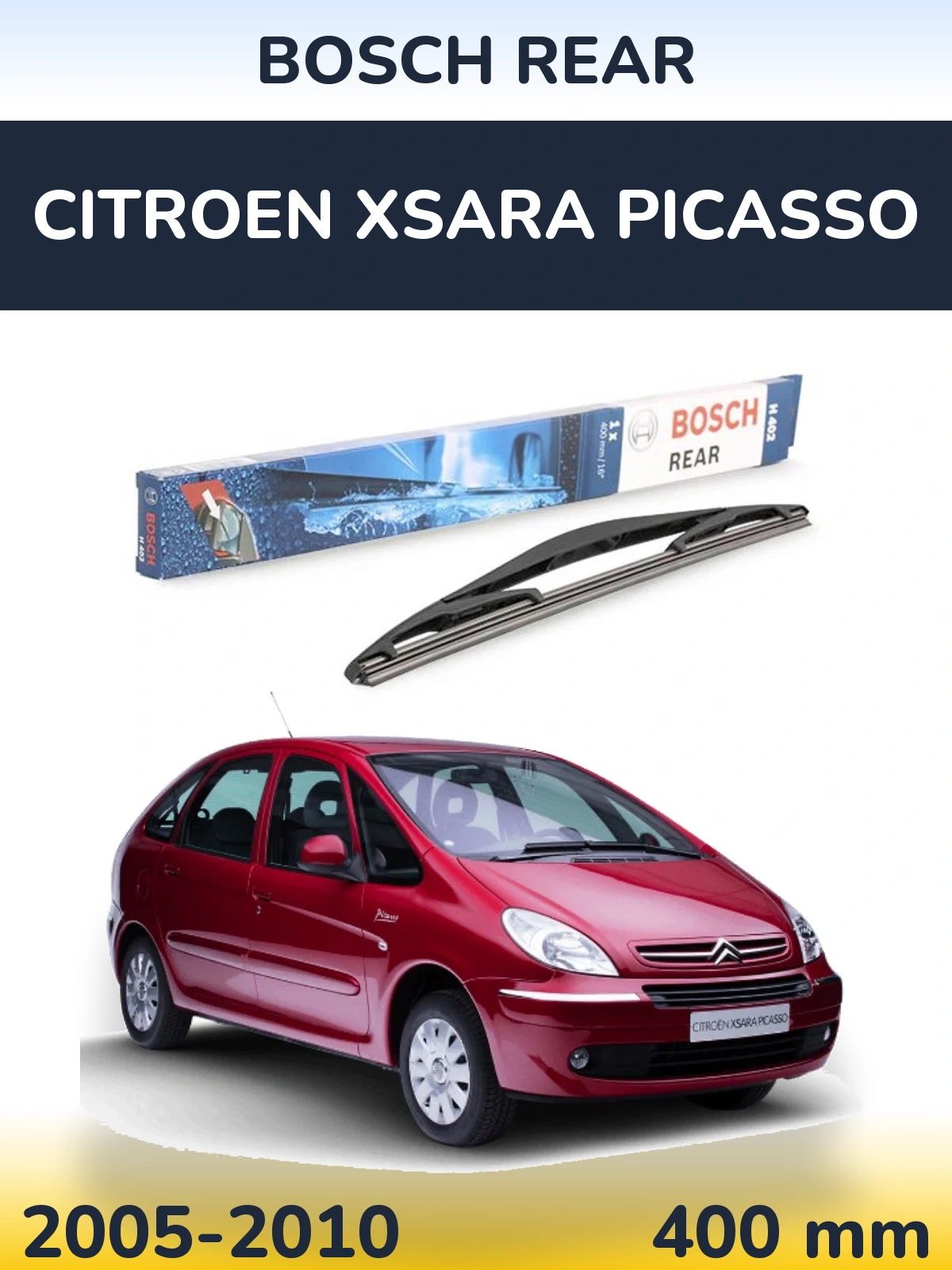 Задний дворник BOSCH Rear 400 мм для Citroen Xsara Picasso 2005-2010