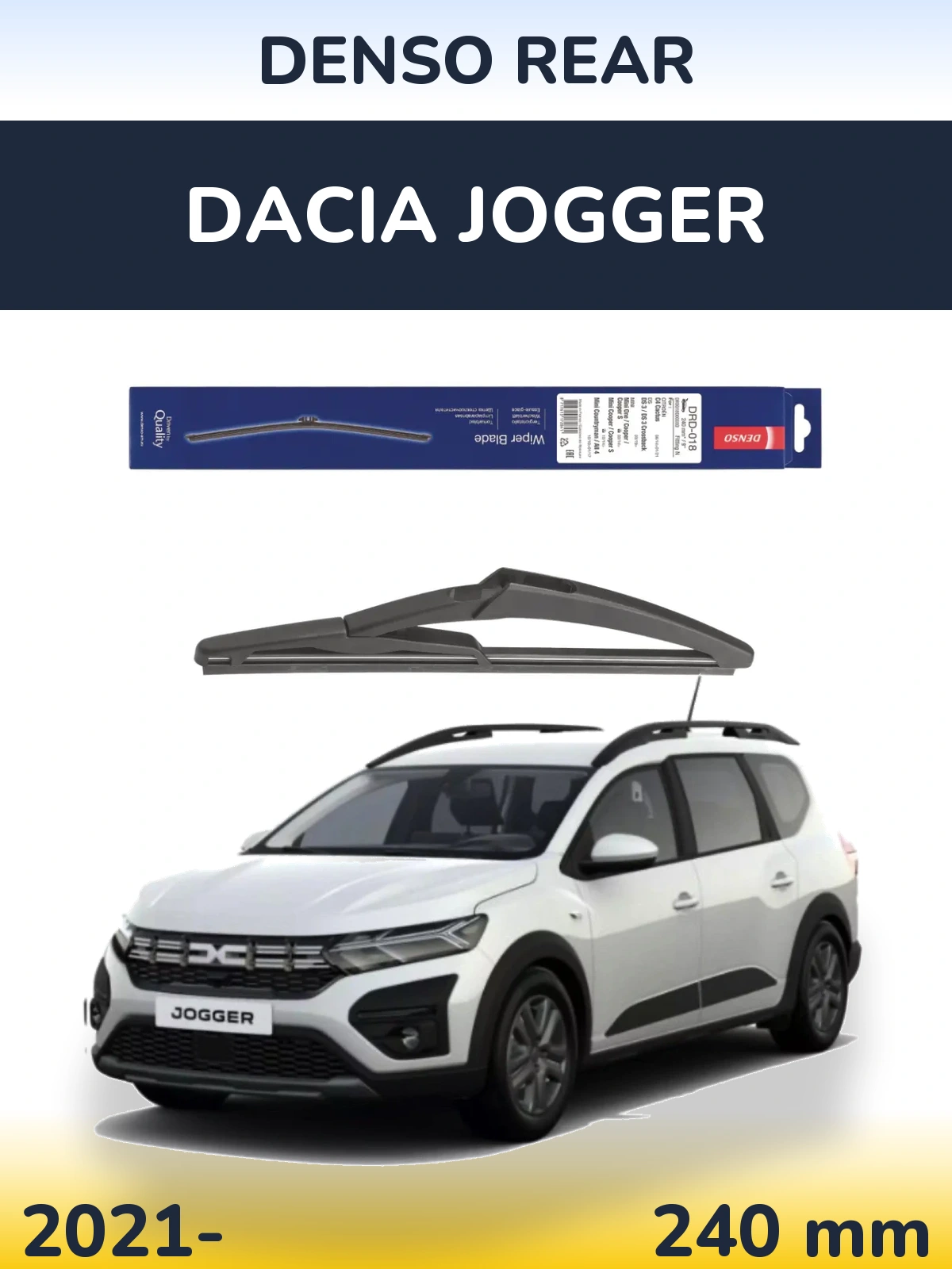 Rear wiper blade Denso Rear 240 mm for Dacia Jogger 2021-2026