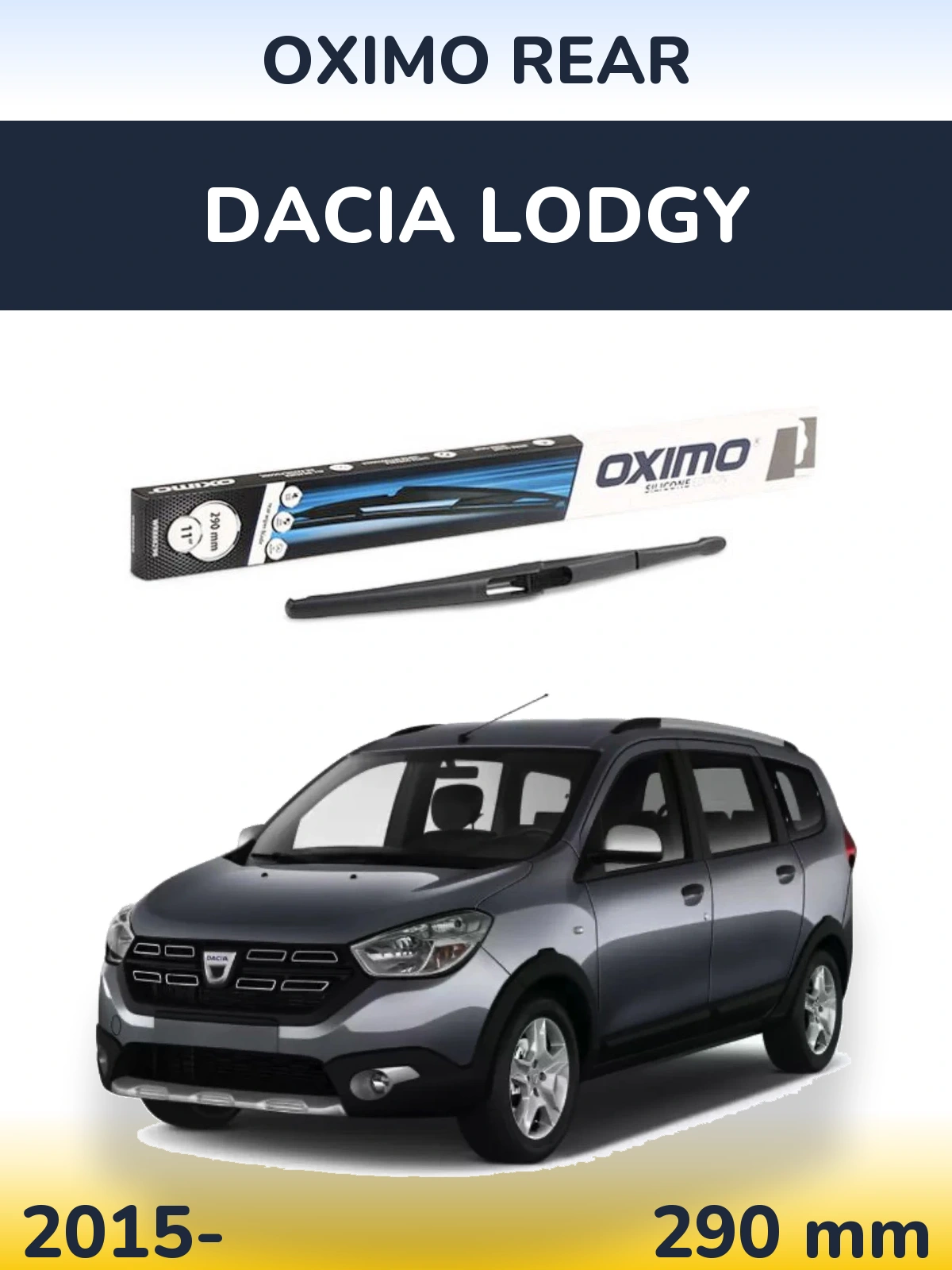Задний дворник Oximo Rear 290 мм для Dacia Lodgy 2015-2026