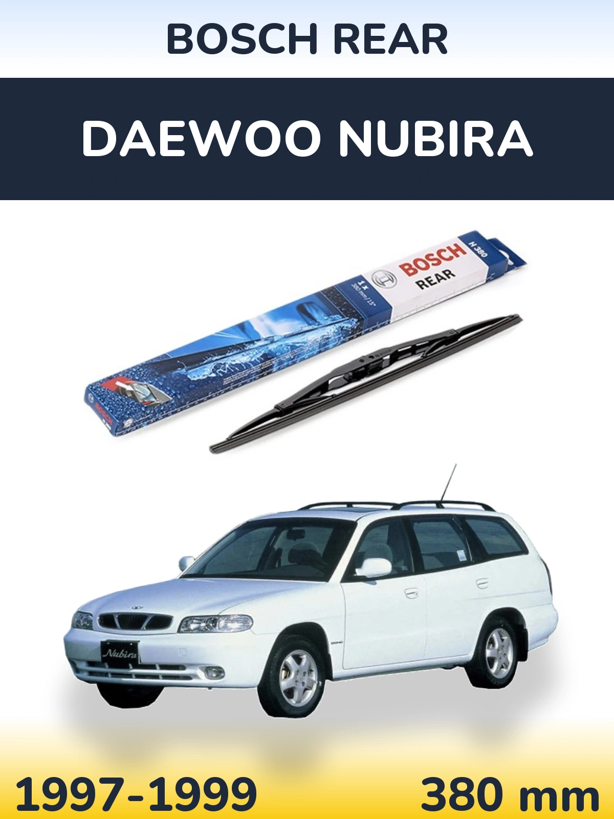 Задний дворник BOSCH Rear 380 мм для Daewoo Nubira 1997-1999