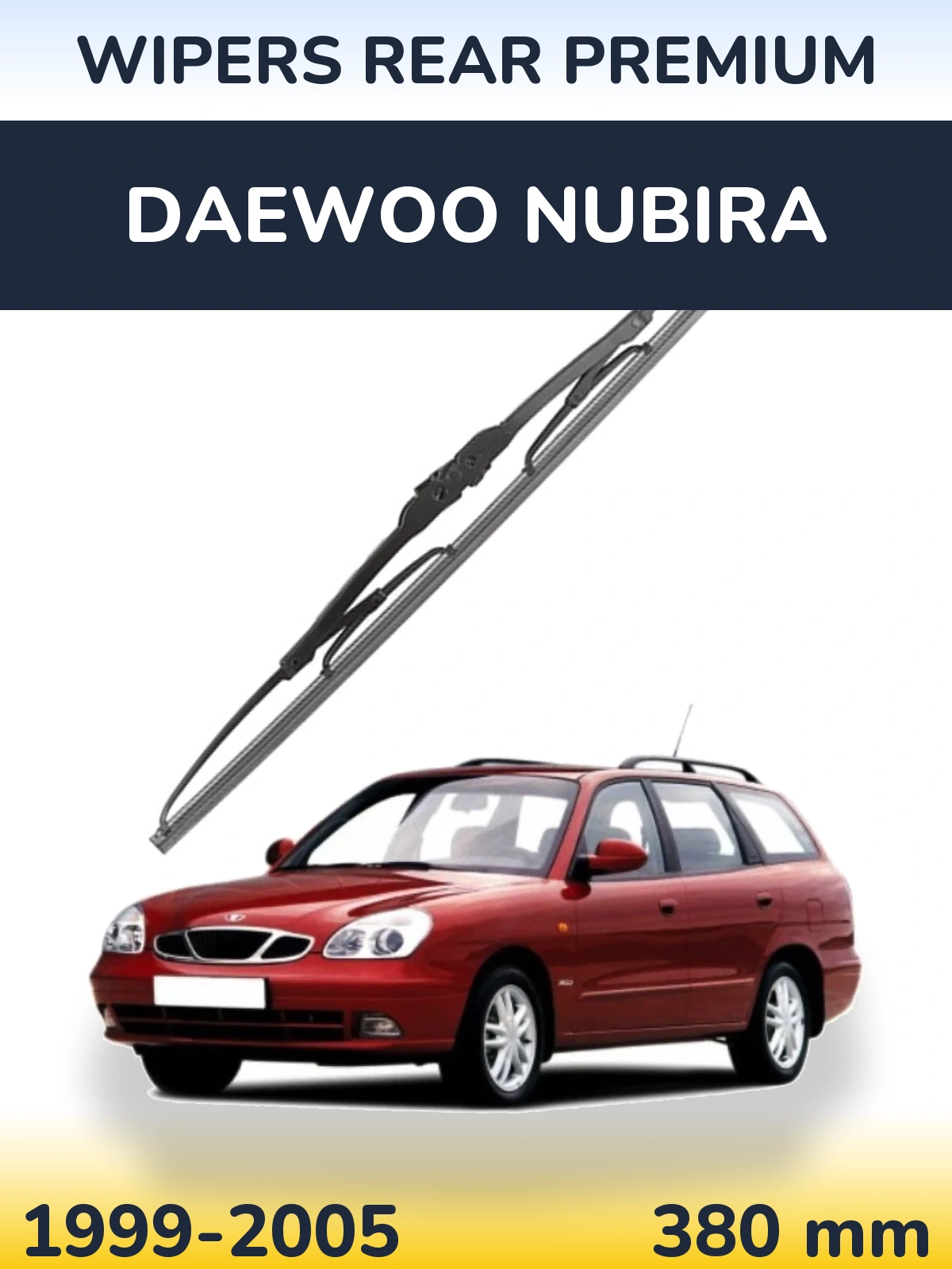 Rear wiper blade WIPERS REAR PREMIUM 380 mm for Daewoo Nubira 1999-2005