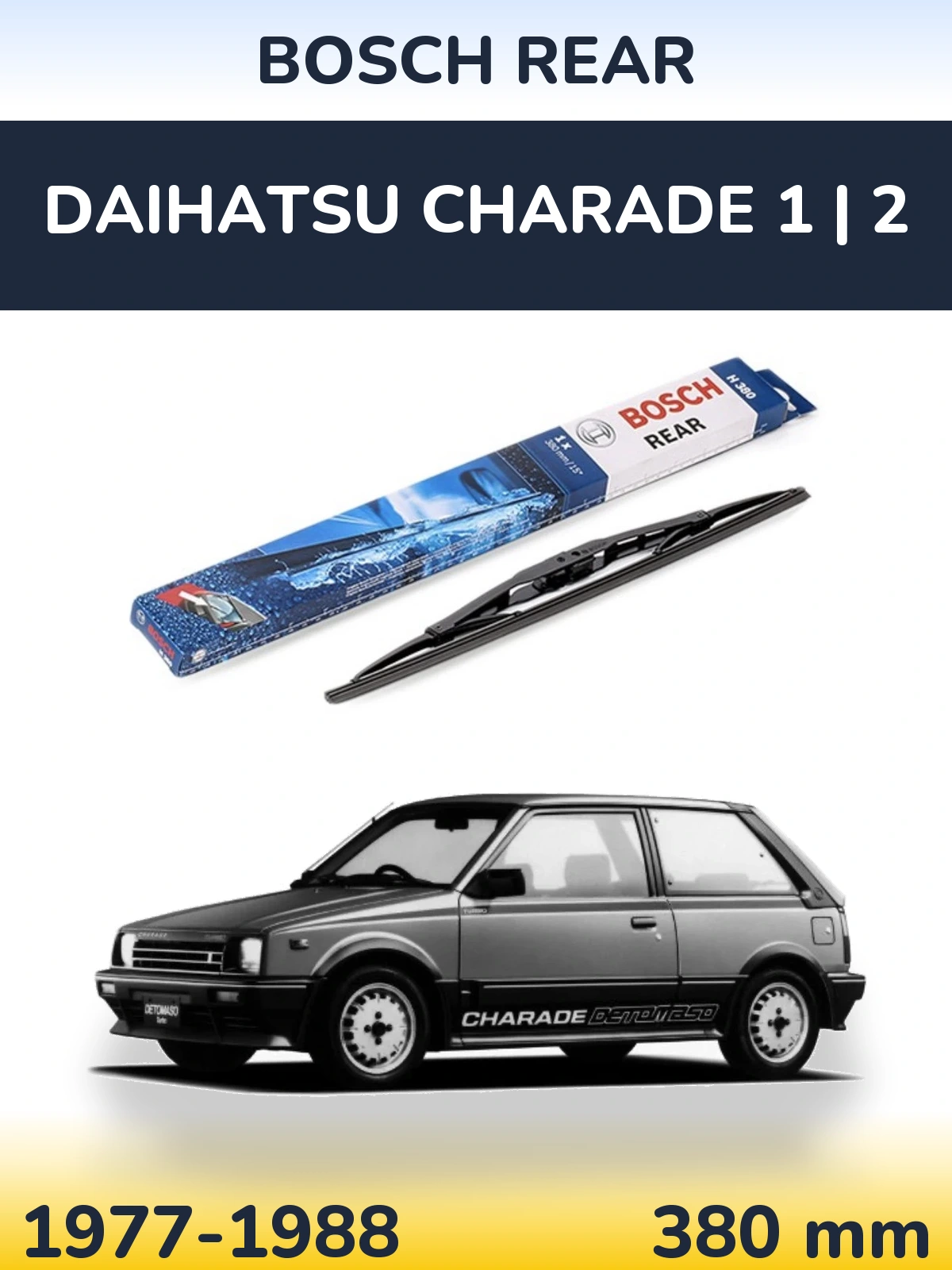 Задня щітка BOSCH Rear 380 мм для Daihatsu Charade 1 | 2 1977-1988