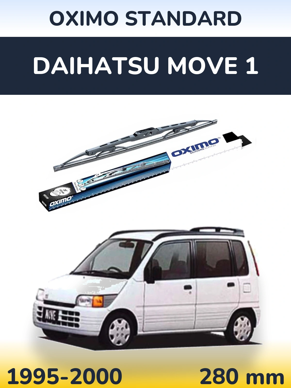 Rear wiper blade Oximo Standard 275 mm for Daihatsu Move 1 1995-2000