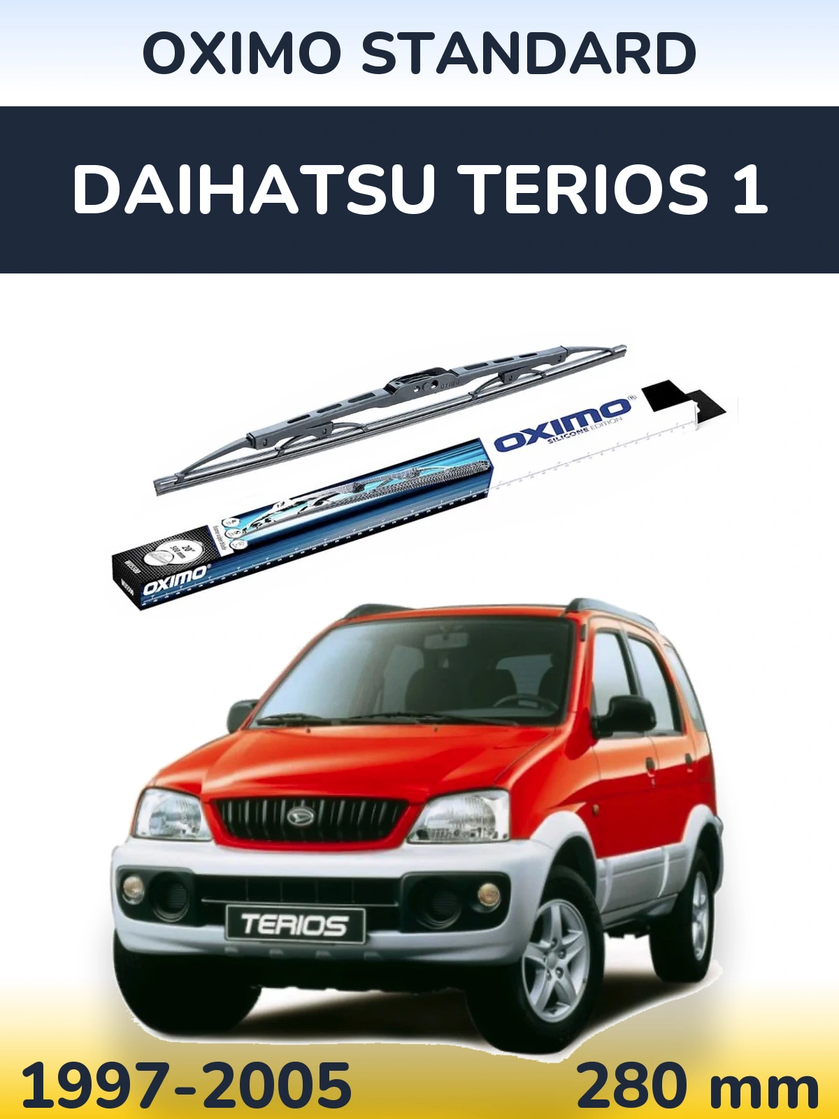 Rear wiper blade Oximo Standard 275 mm for Daihatsu Terios 1 1997-2005