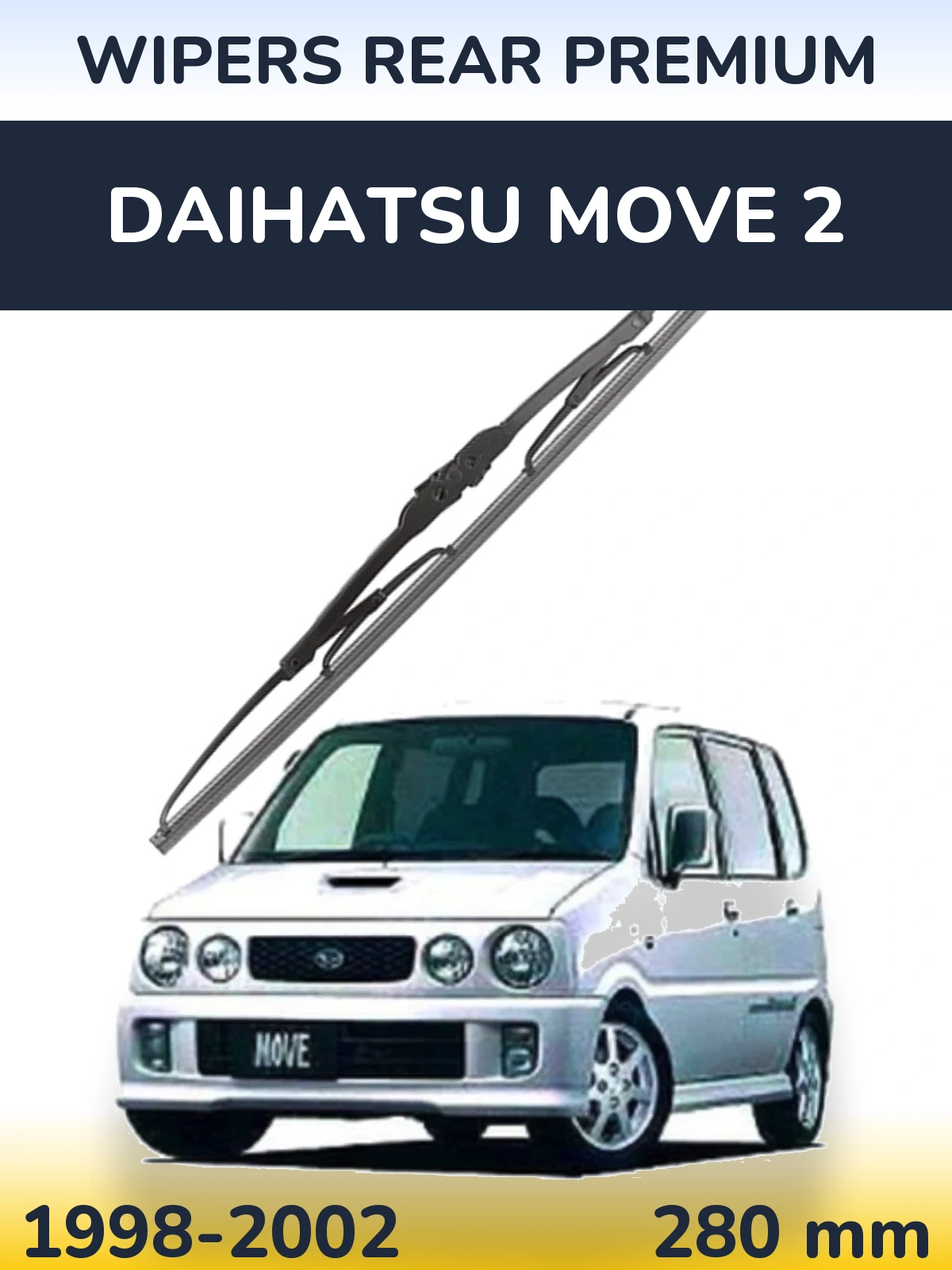 Rear wiper blade WIPERS REAR PREMIUM 280 mm for Daihatsu Move 2 1998-2002
