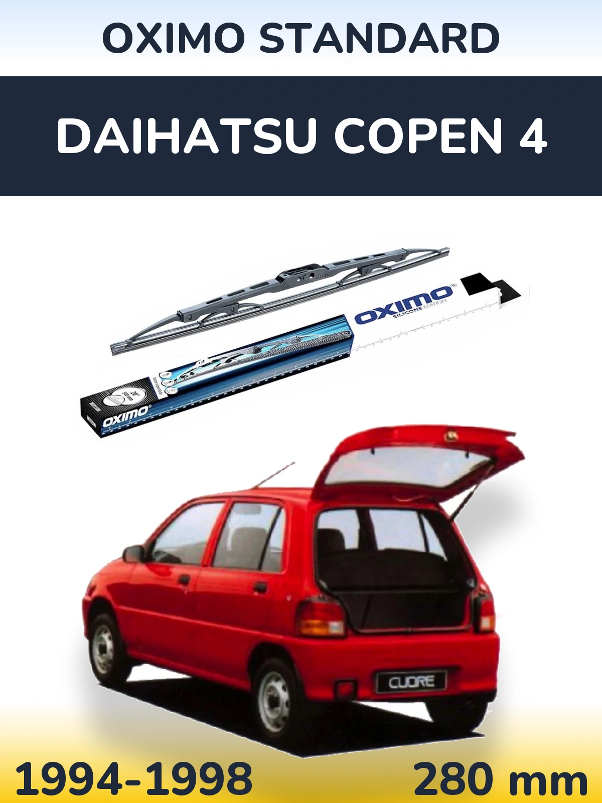 Rear wiper blade Oximo Standard 275 mm for Daihatsu Copen 4 1994-1998