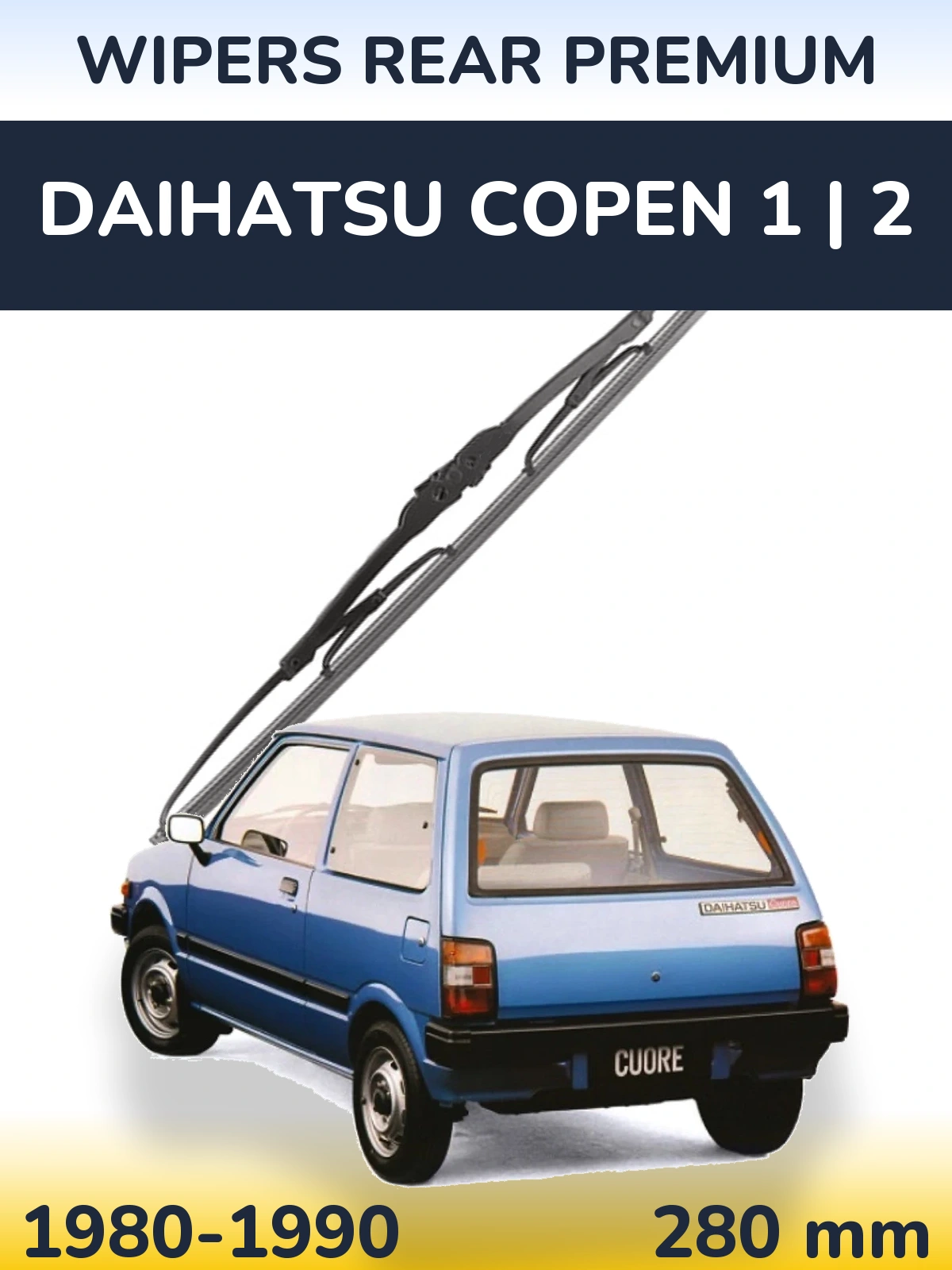 Задня щітка WIPERS REAR PREMIUM 280 мм для Daihatsu Copen 1 | 2 1980-1990