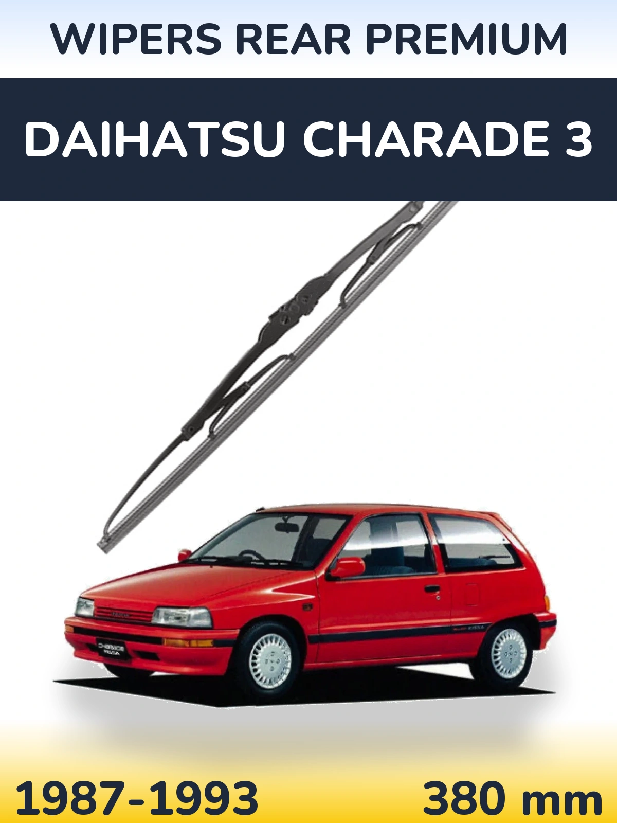 Задня щітка WIPERS REAR PREMIUM 380 мм для Daihatsu Charade 3 1987-1993