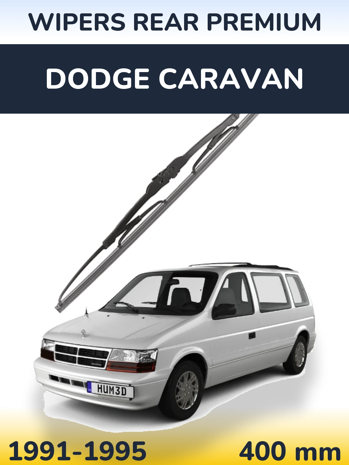 Задня щітка WIPERS REAR PREMIUM 400 мм для Dodge Caravan 1991-1995