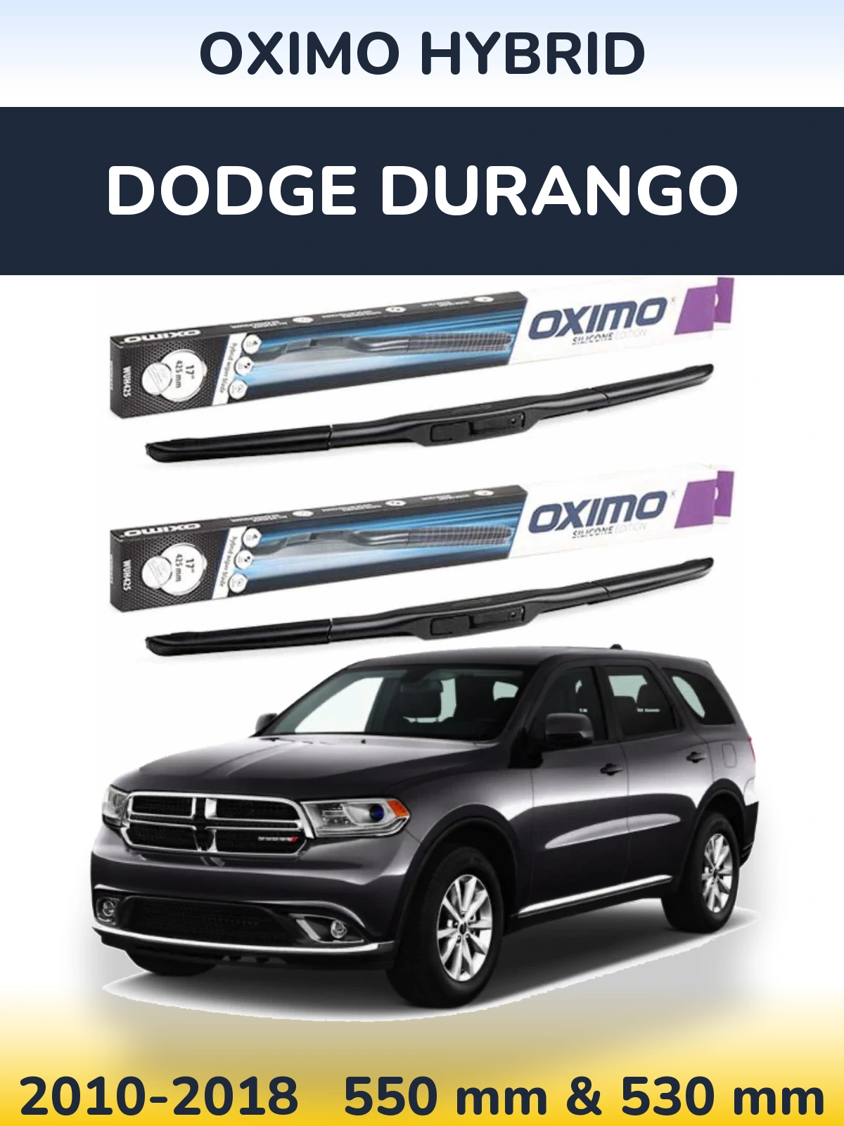 Комплект передніх щіток Oximo Hybrid 550 & 530 мм для Dodge Durango 2010-2018