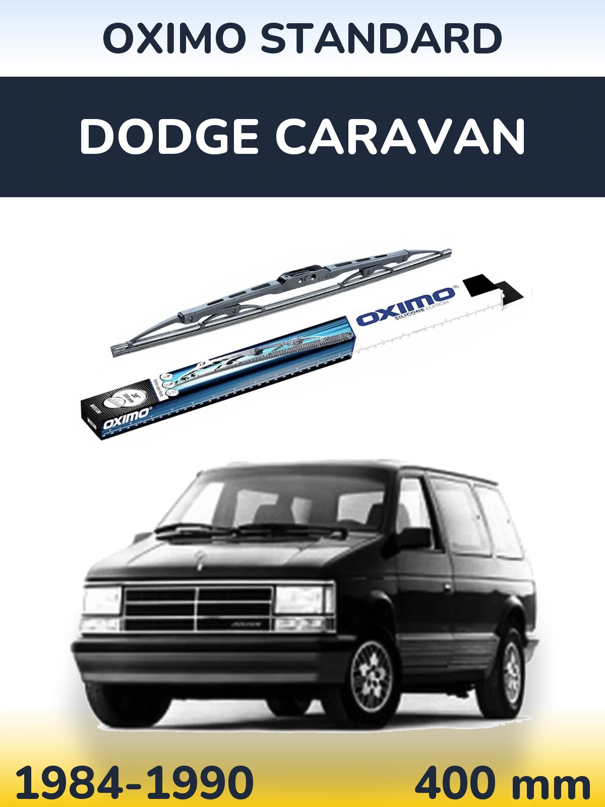 Rear wiper blade Oximo Standard 400 mm for Dodge Caravan 1984-1990