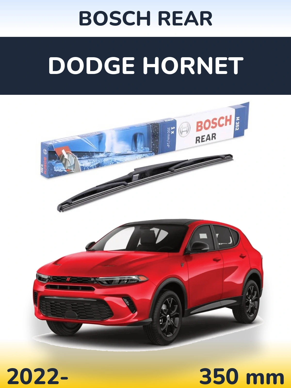 Rear wiper blade BOSCH Rear 350 mm for Dodge Hornet 2022-2026