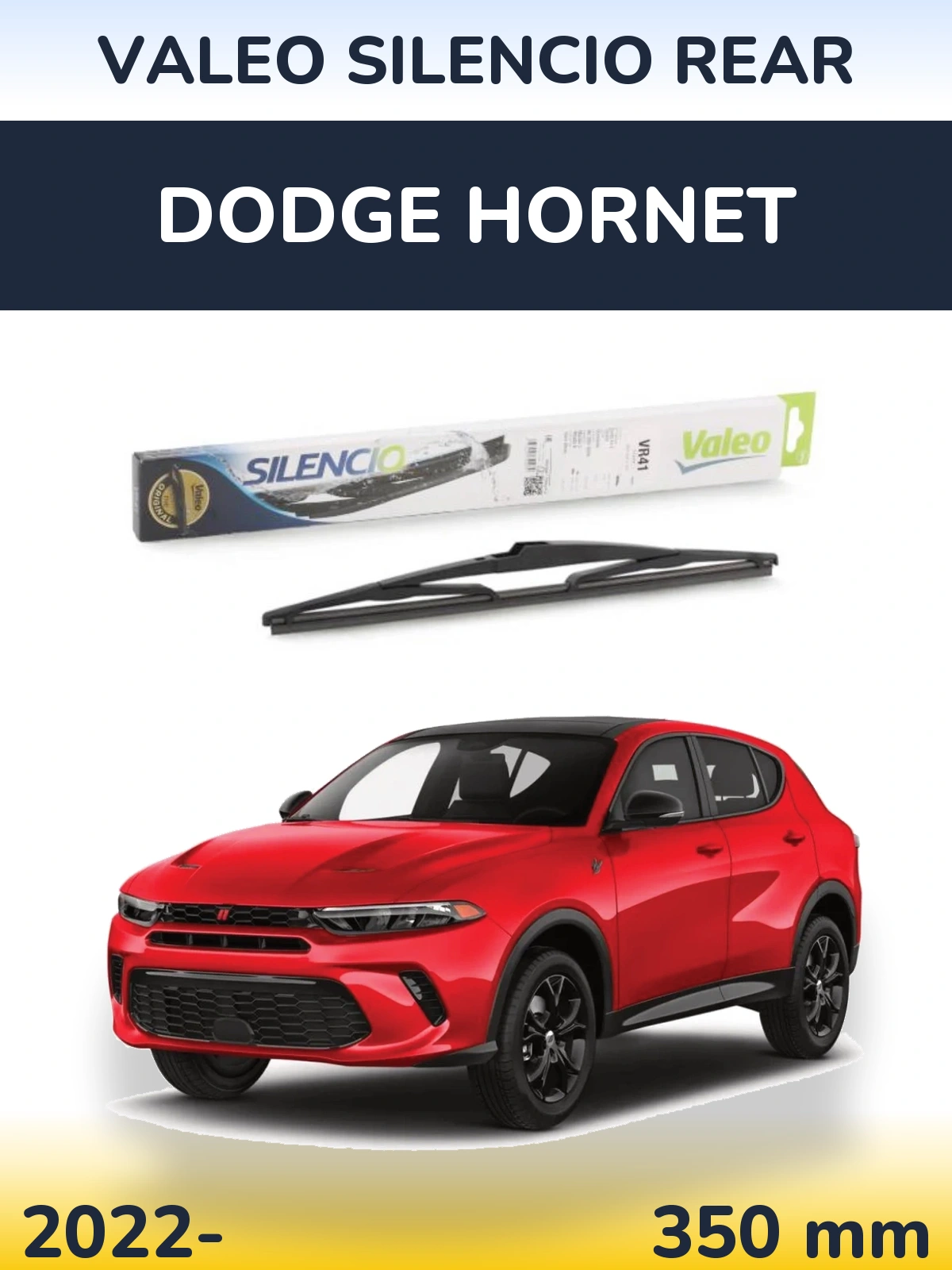 Rear wiper blade Valeo Silencio Rear 345 mm for Dodge Hornet 2022-2026