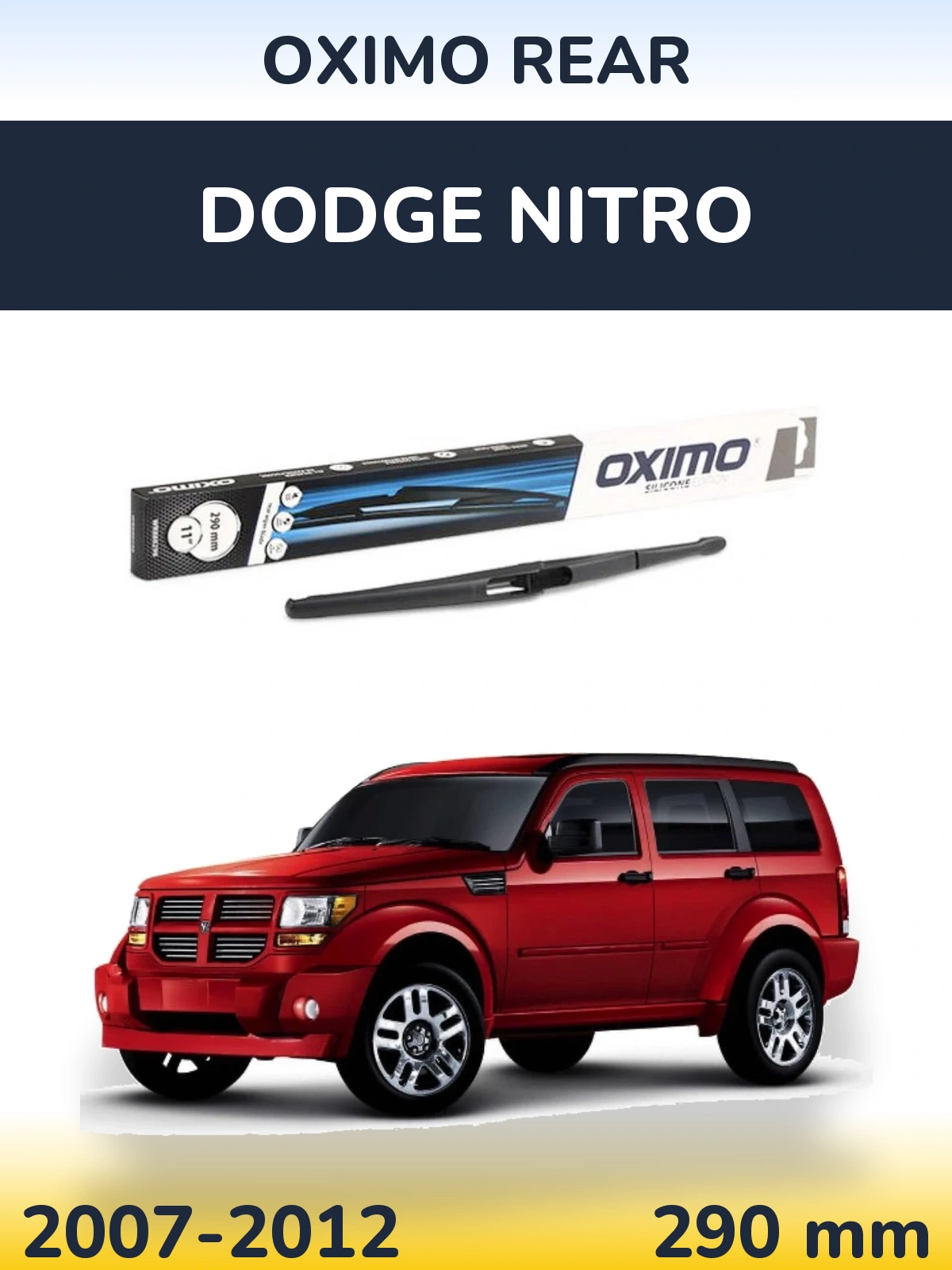 Rear wiper blade Oximo Rear 290 mm for Dodge Nitro 2007-2012