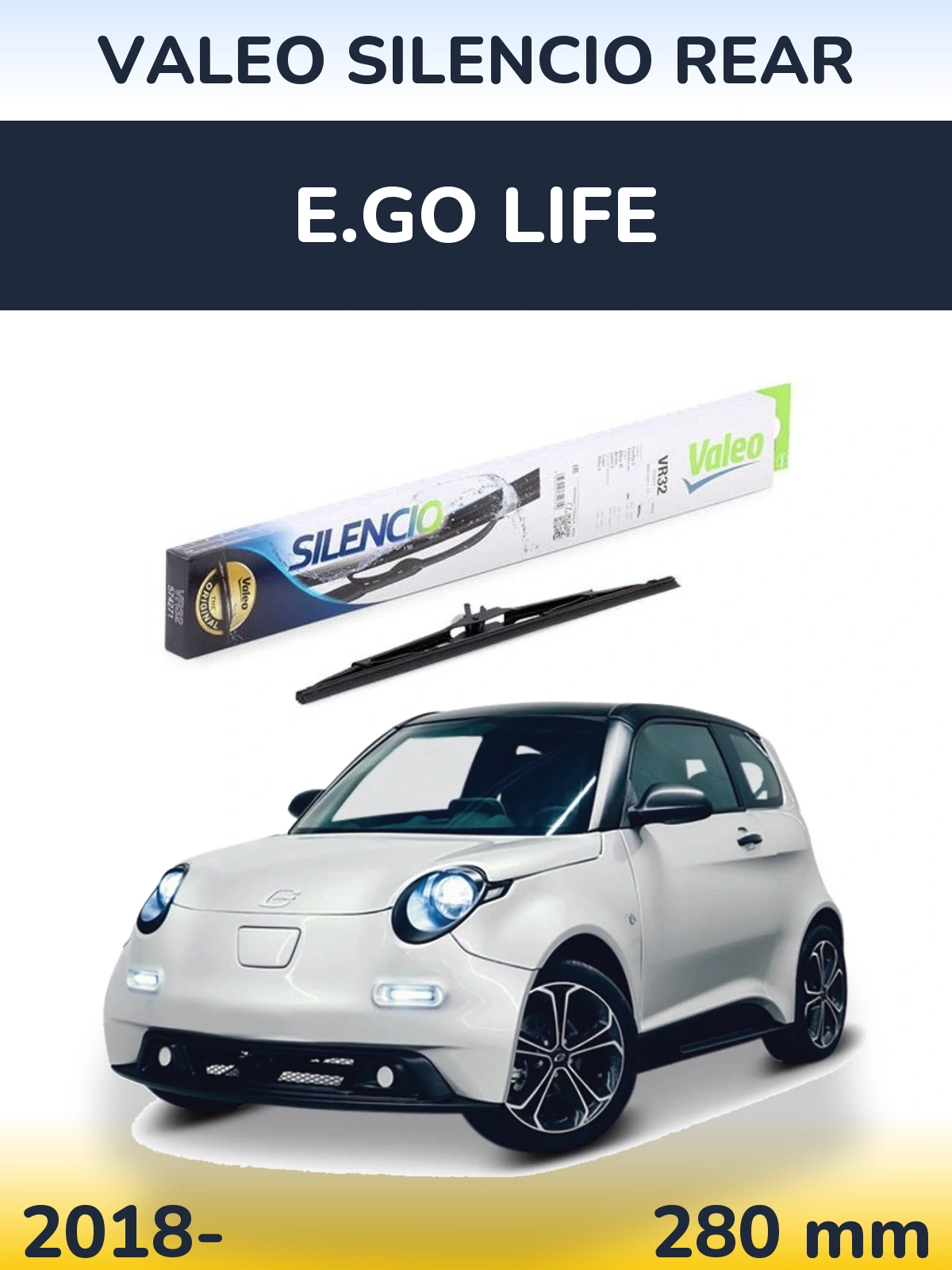Задний дворник Valeo Silencio Rear 280 мм для E.GO life 2018-2026