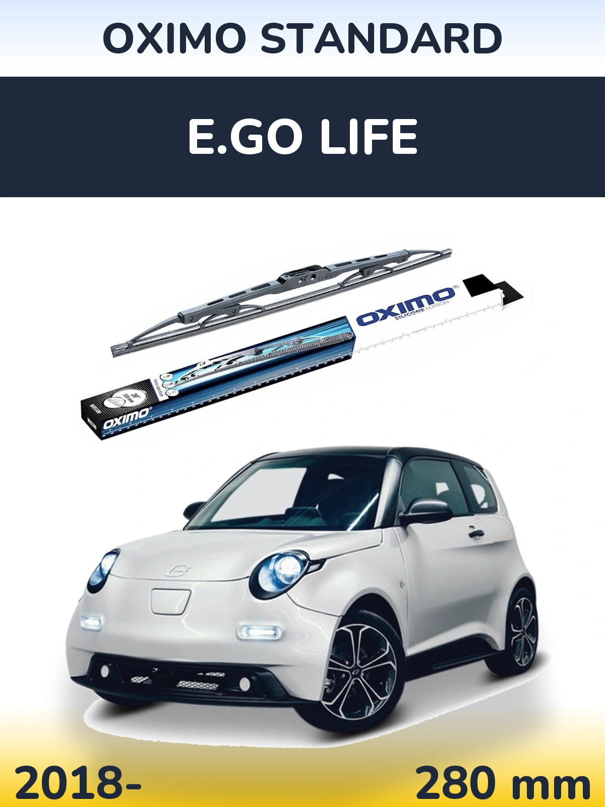 Rear wiper blade Oximo Standard 275 mm for E.GO life 2018-2026