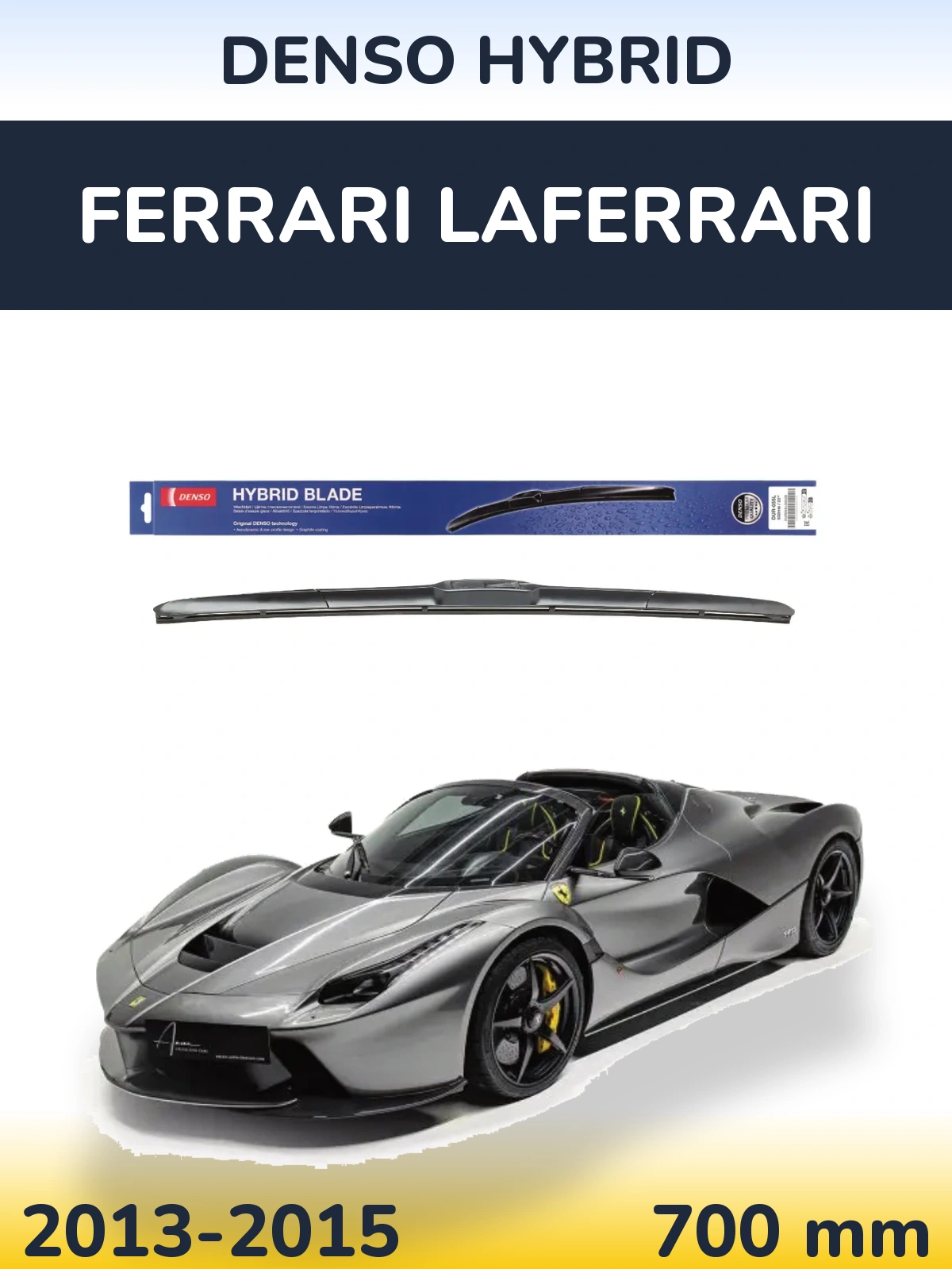 Front wiper blade Denso Hybrid 700 mm for Ferrari LaFerrari 2013-2015