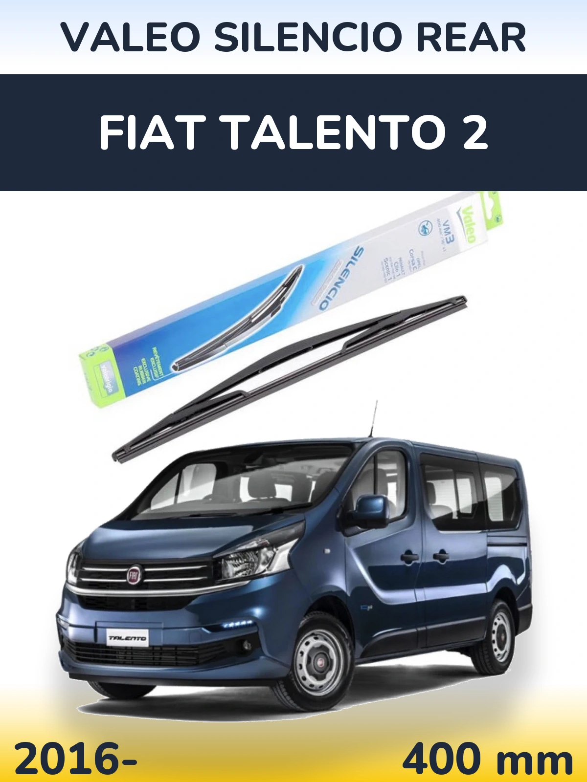 Задний дворник Valeo Silencio Rear 400 мм для Fiat Talento 2 2016-2026