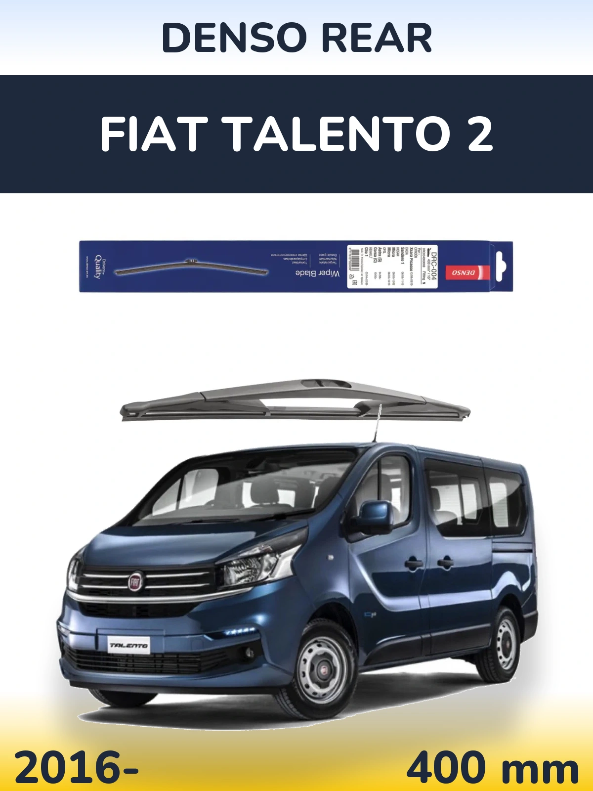 Задний дворник Denso Rear 400 мм для Fiat Talento 2 2016-2026