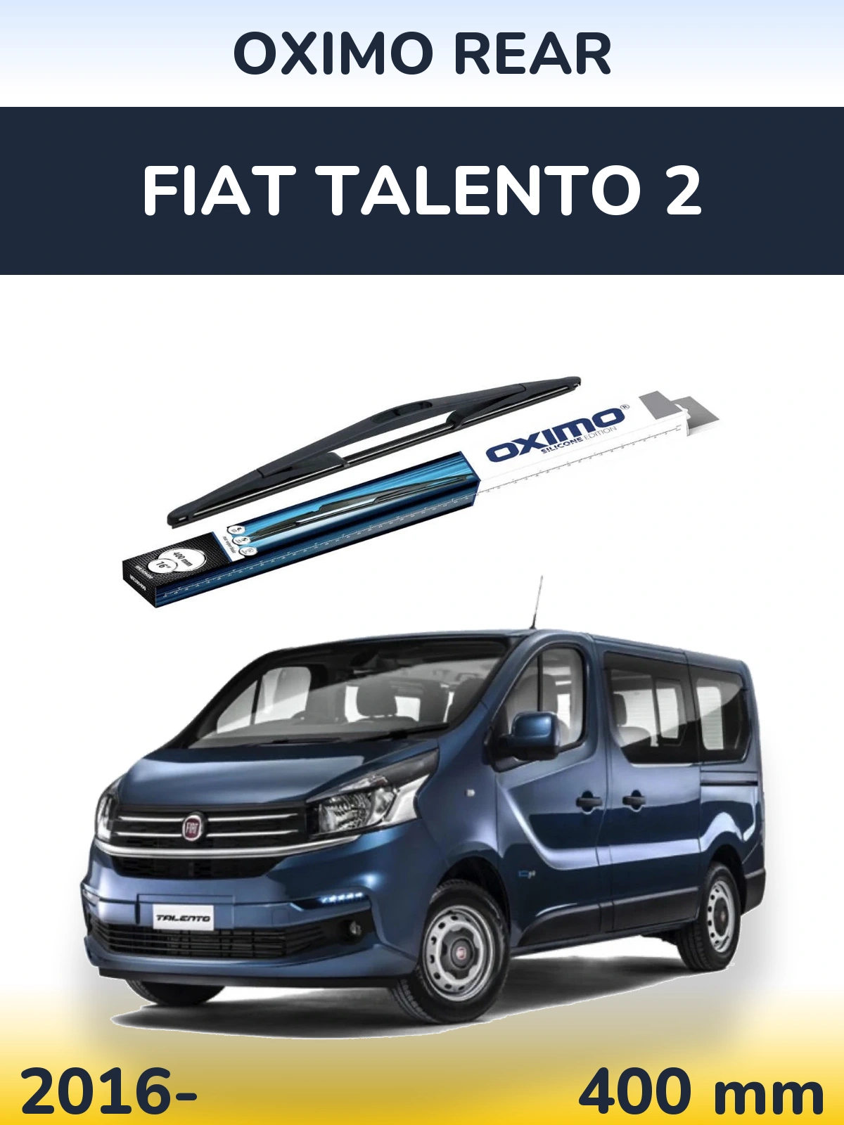 Задний дворник Oximo Rear 400 мм для Fiat Talento 2 2016-2026