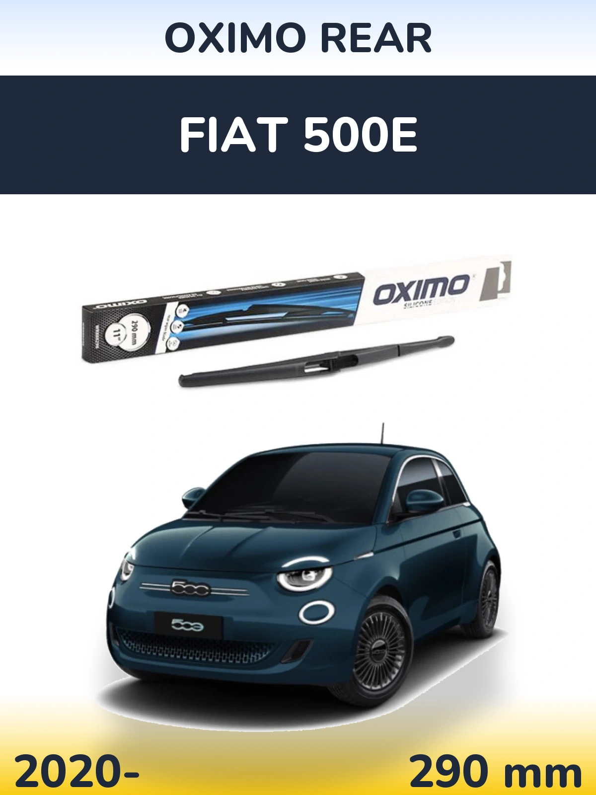 Rear wiper blade Oximo Rear 290 mm for Fiat 500e 2020-2026