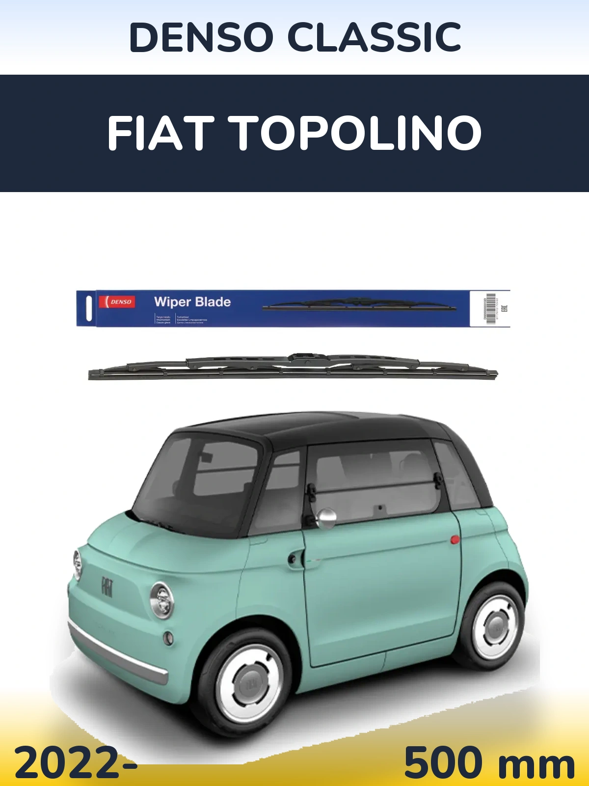 Передня щітка Denso Classic 500 мм для Fiat Topolino 2022-2026
