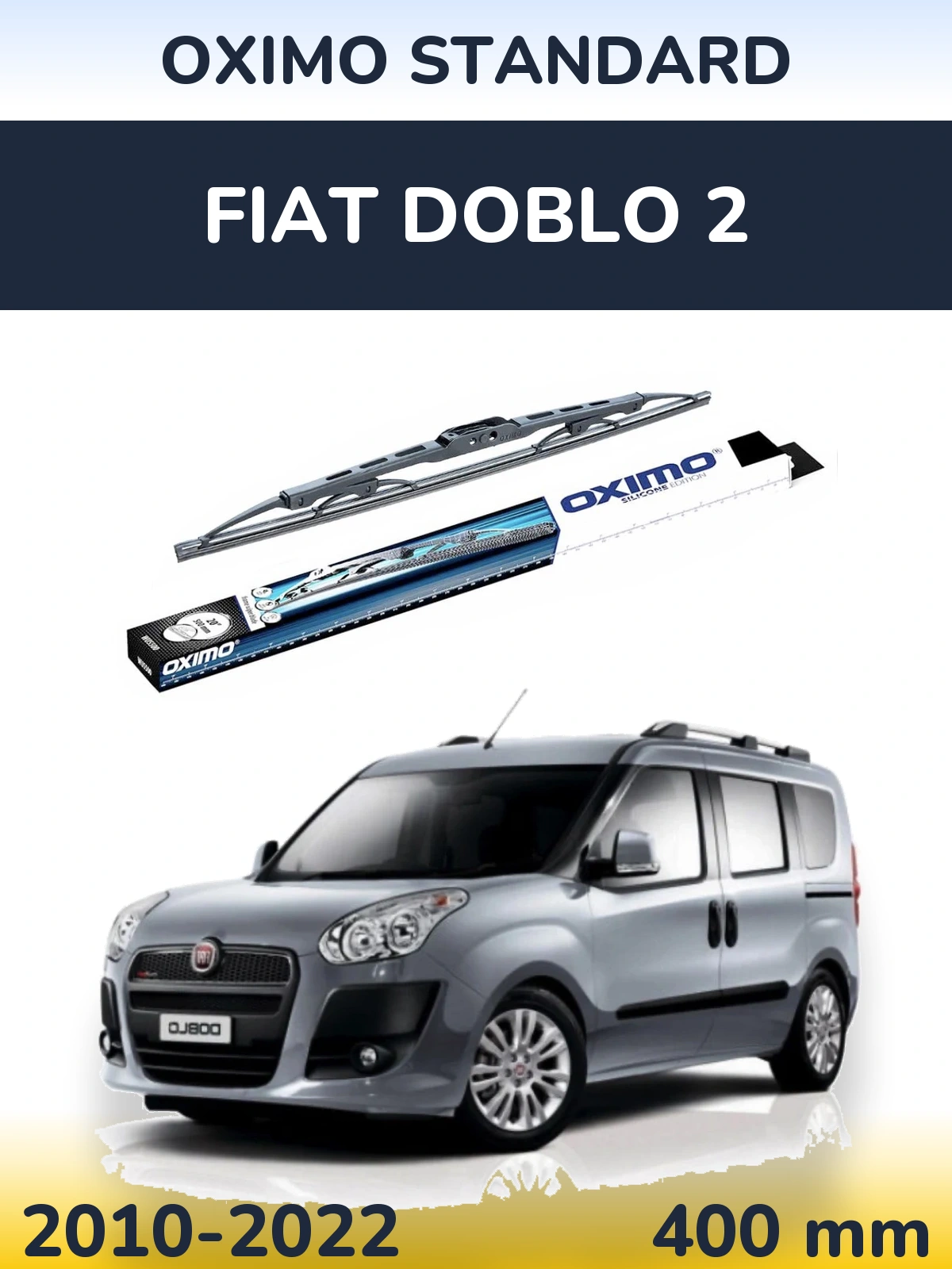 Rear wiper blade Oximo Standard 400 mm for Fiat Doblo 2 2010-2022
