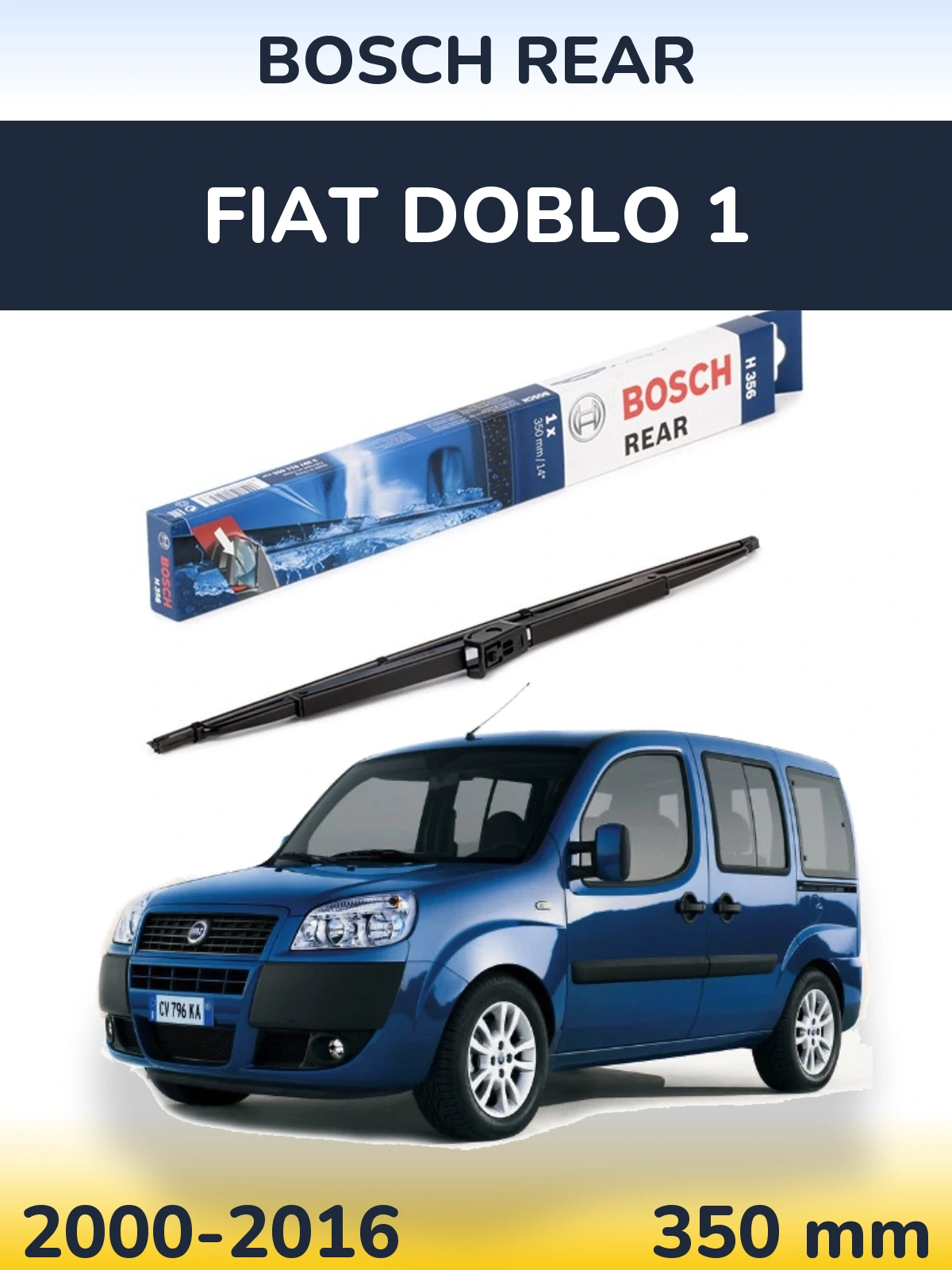 Задний дворник BOSCH Rear 350 мм для Fiat Doblo 1 2000-2016