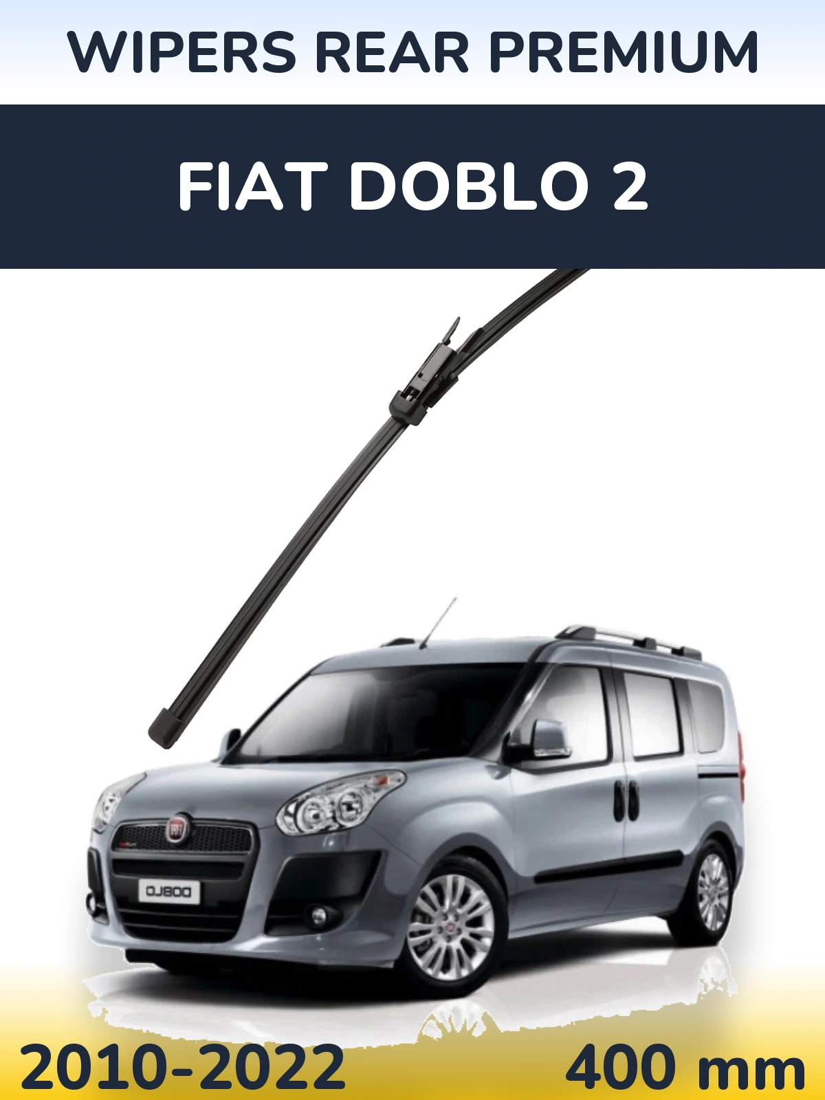 Rear wiper blade WIPERS REAR PREMIUM 400 mm for Fiat Doblo 2 2010-2022