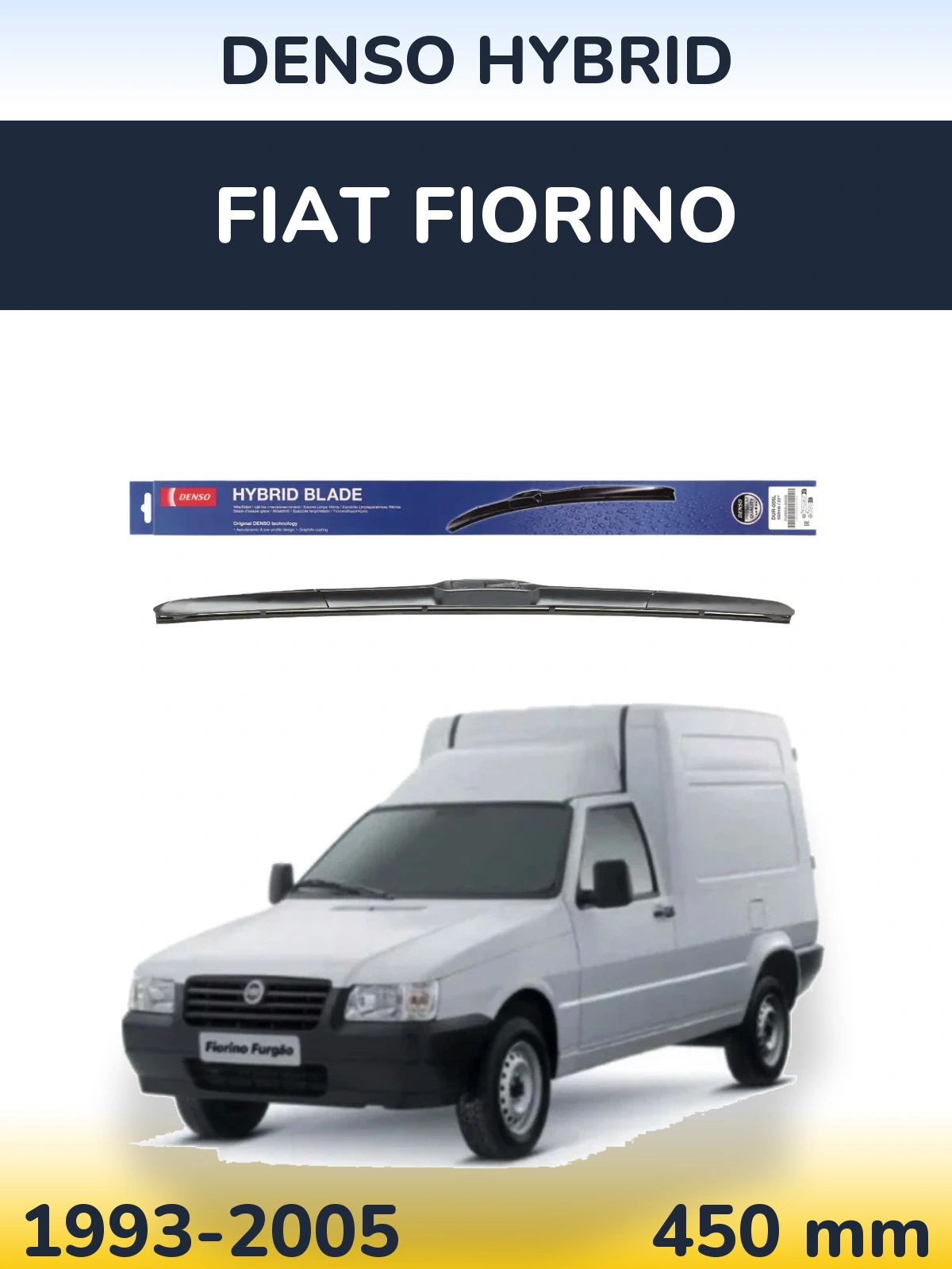 Front wiper blade Denso Hybrid 450 mm for Fiat Fiorino 1993-2005