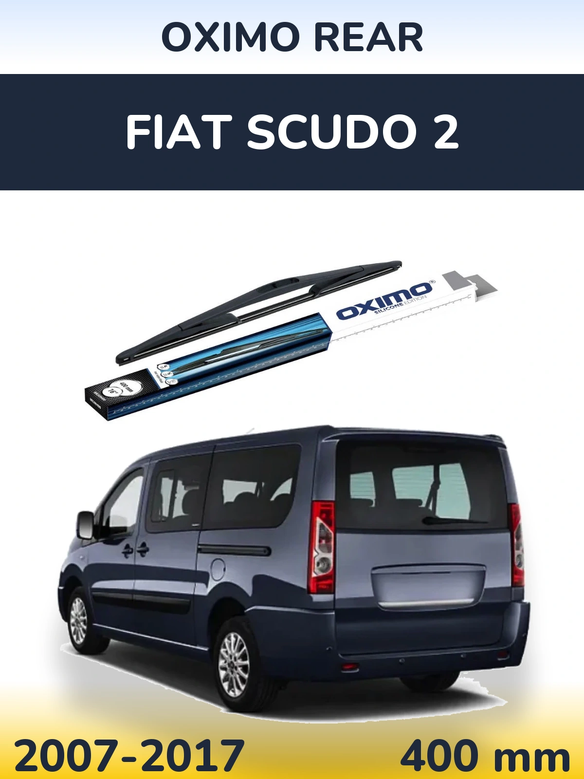 Rear wiper blade Oximo Rear 400 mm for Fiat Scudo 2 2007-2017