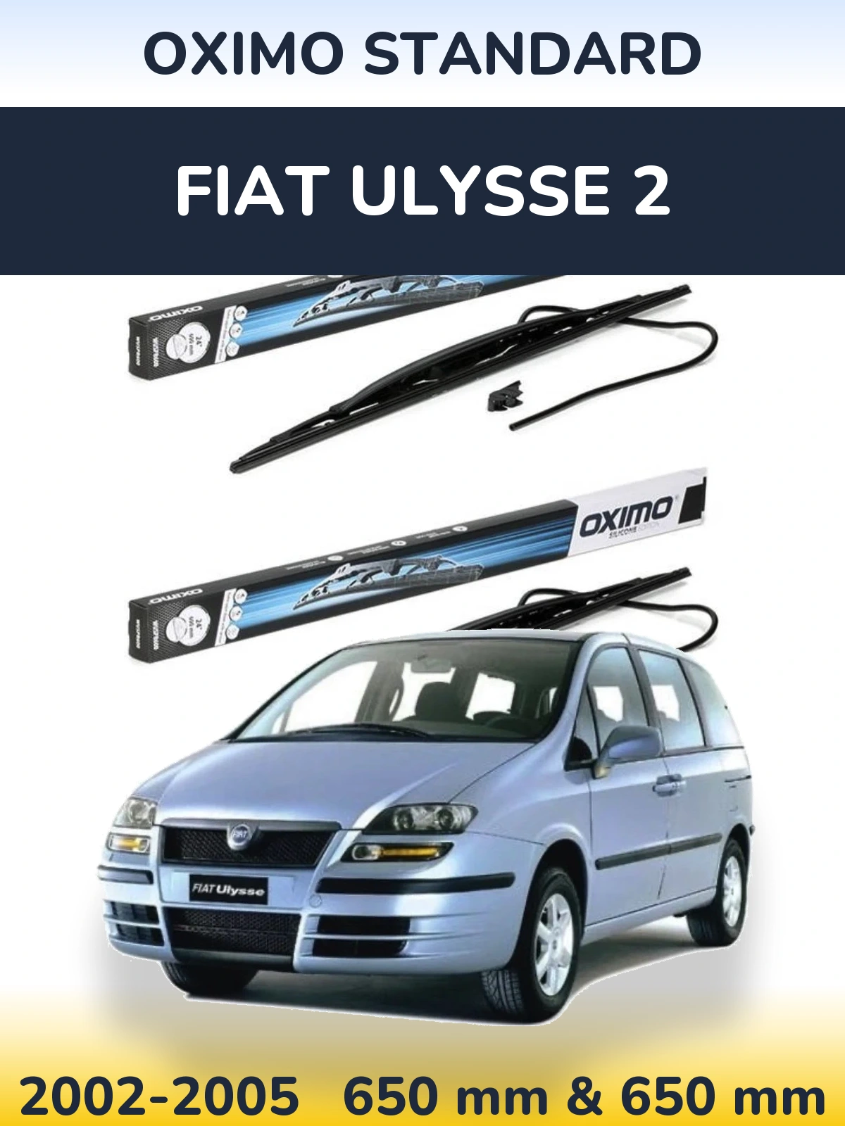 Комплект передних дворников Oximo Standard 650 & 650 мм для Fiat Ulysse 2 2002-2005