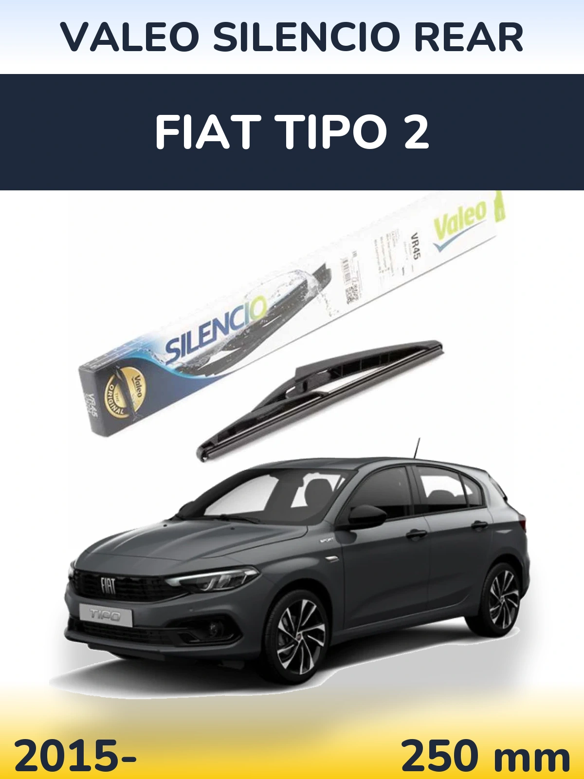 Задний дворник Valeo Silencio Rear 240 мм для Fiat Tipo 2 2015-2026