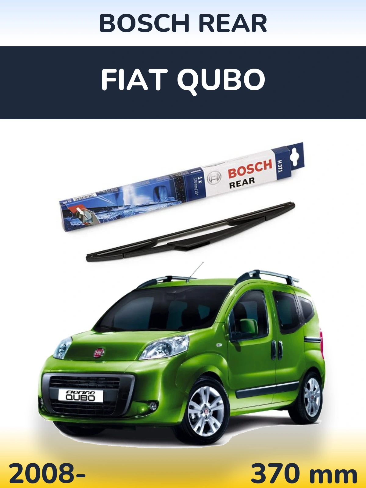 Задня щітка BOSCH Rear 370 мм для Fiat Qubo 2008-2026