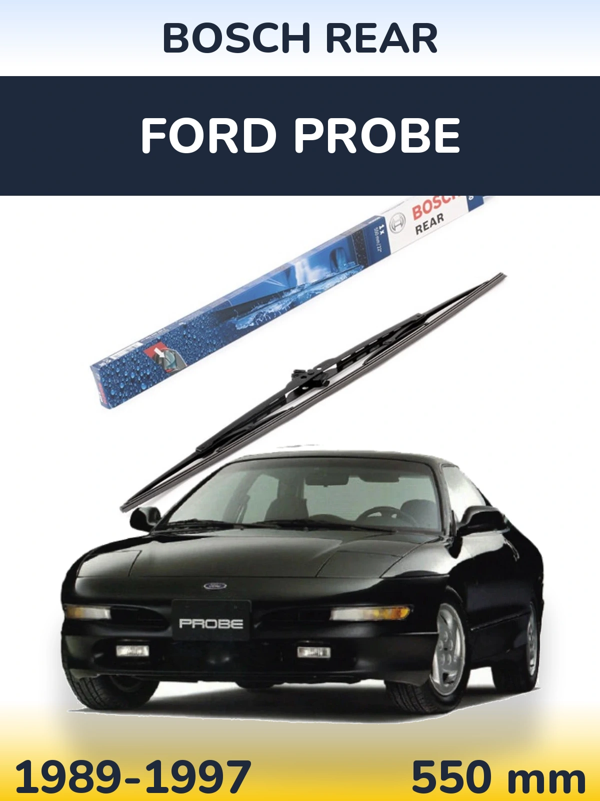 Rear wiper blade BOSCH Rear 550 mm for Ford Probe 1989-1997