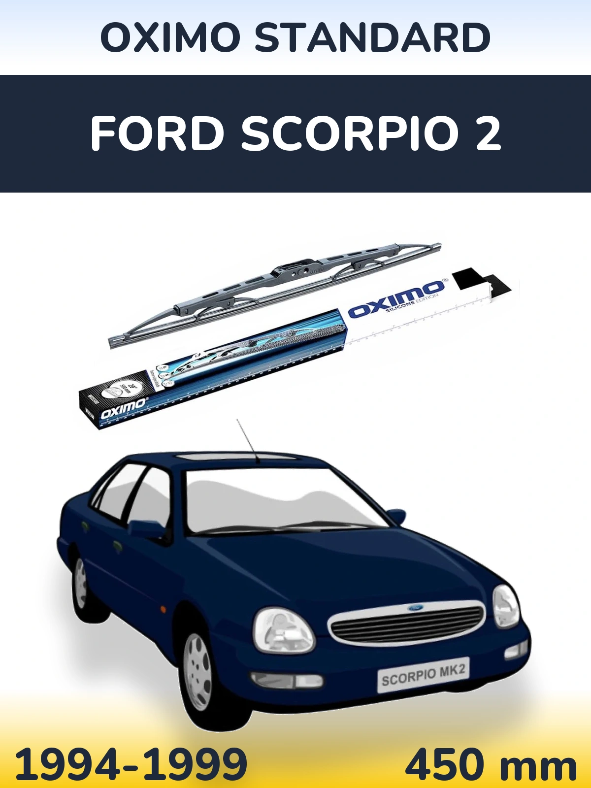 Rear wiper blade Oximo Standard 450 mm for Ford Scorpio 2 1994-1999
