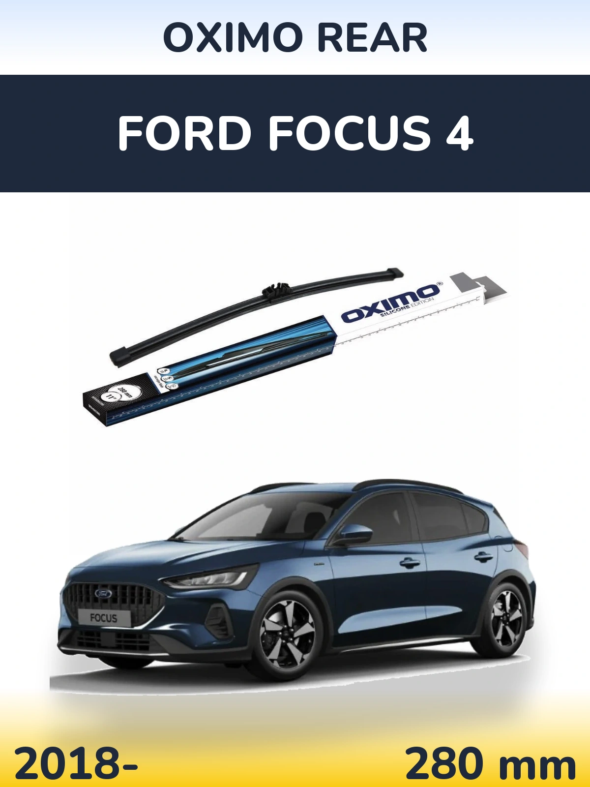 Rear wiper blade Oximo Rear 280 mm for Ford Focus 4 2018-2026