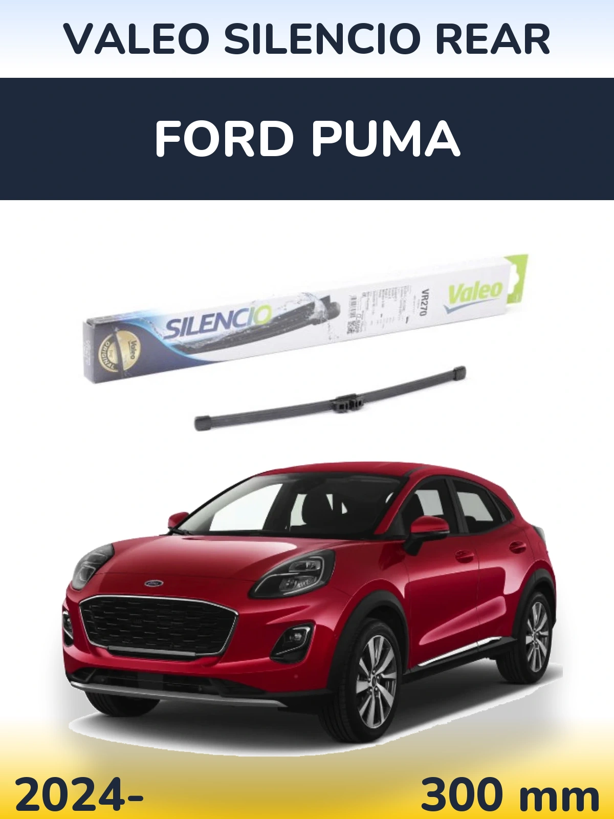 Задний дворник Valeo Silencio Rear 280 мм для Ford Puma 2024-2026