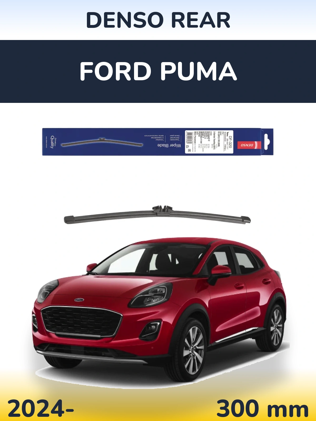 Rear wiper blade Denso Rear 280 mm for Ford Puma 2024-2026
